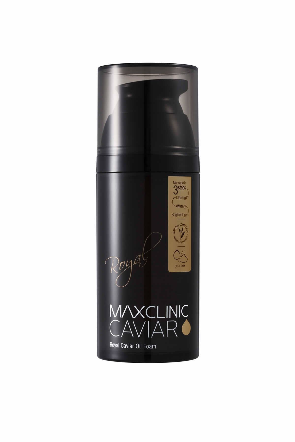 MAXCLINIC Havyar Ve Bal Kompleksi Içeren Tek Adımda Çift Aşamalı Temizlik Royal Caviar Oil Foam