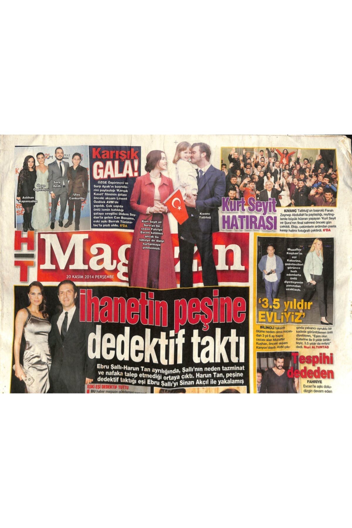 Gökçe Koleksiyon Haber Türk Gazetesi Magazin Eki 20 Kasım 2014 Alişan Gözyaşlarına Boğuldu