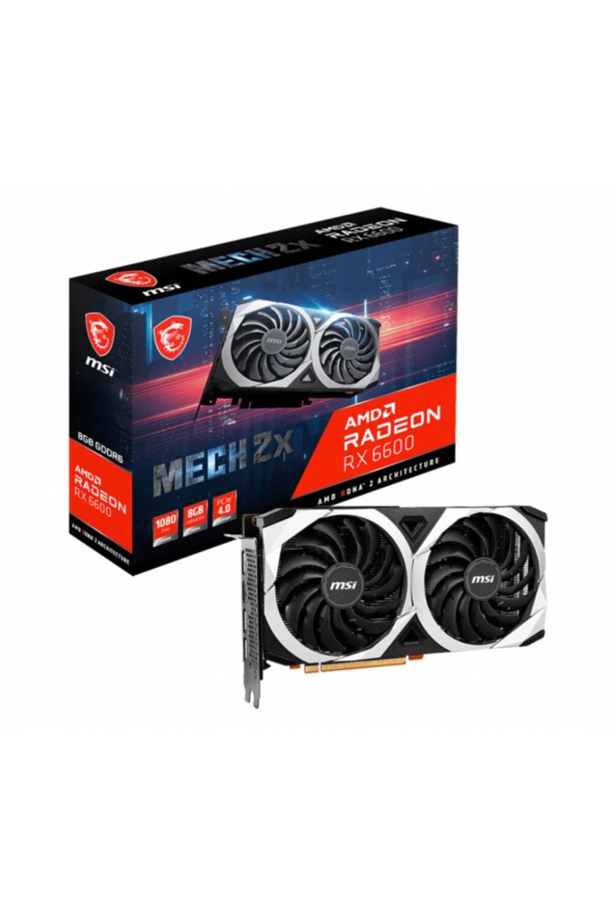 MSI Radeon Rx 6600 Mech 2x 8gb Gddr6 128 Bit Ekran Kartı