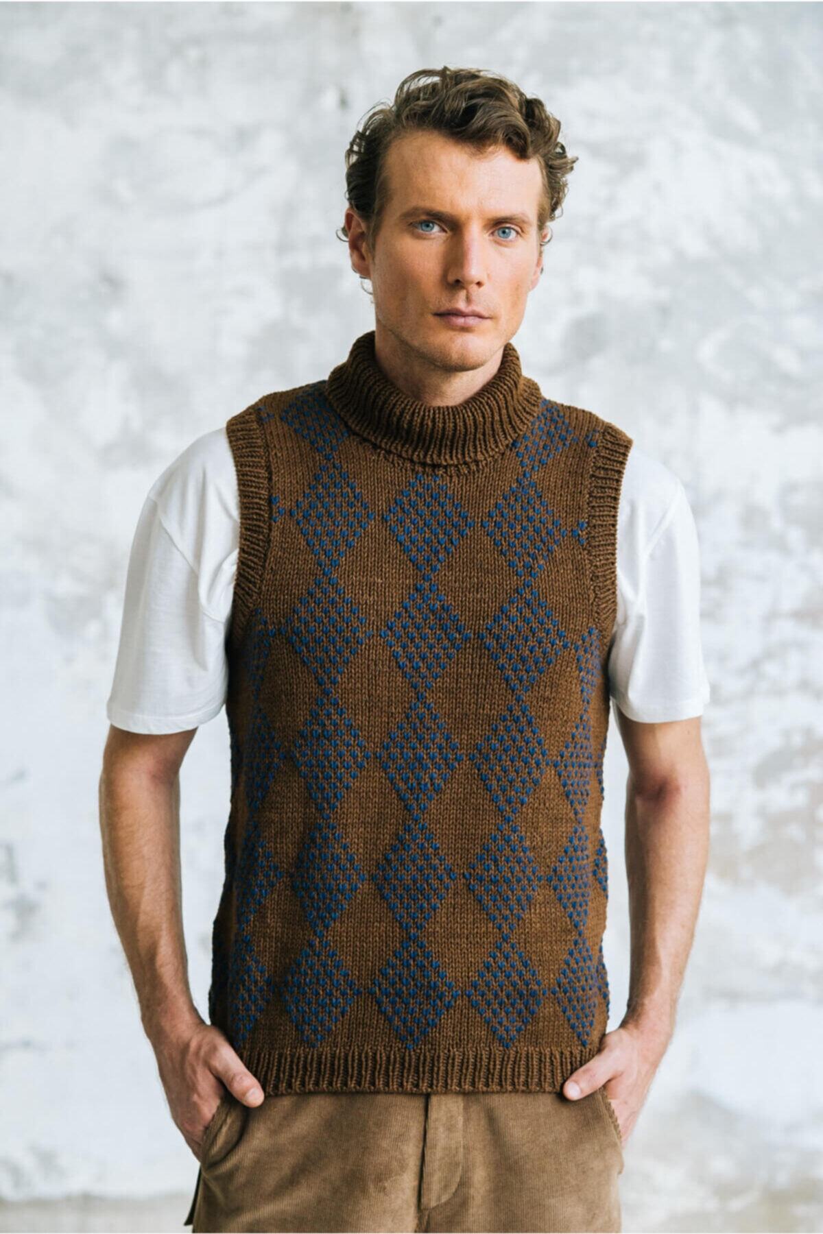 Civan Peter Dik Yaka Kahverengi Süveter