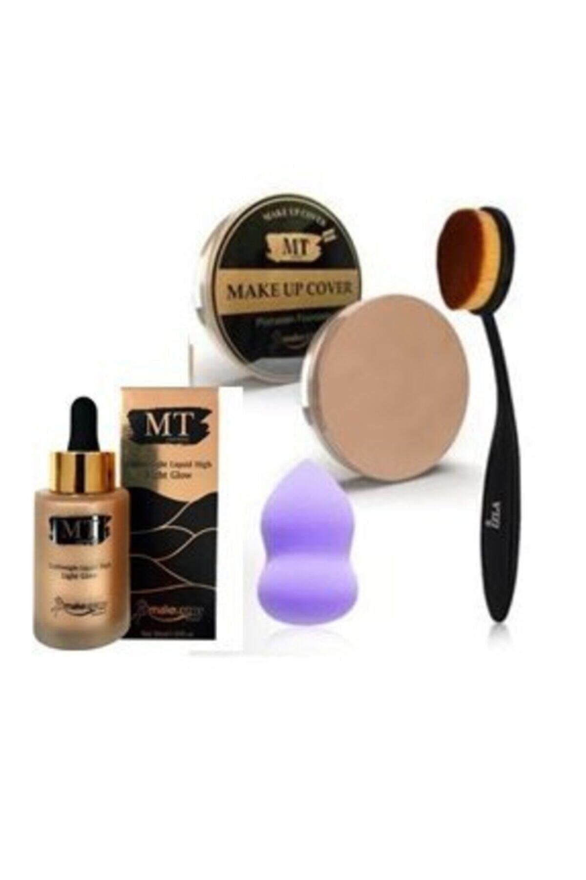 Makeuptime Mt Aydınlatıcı +kapatıcı+kaşık Fırça+sünger