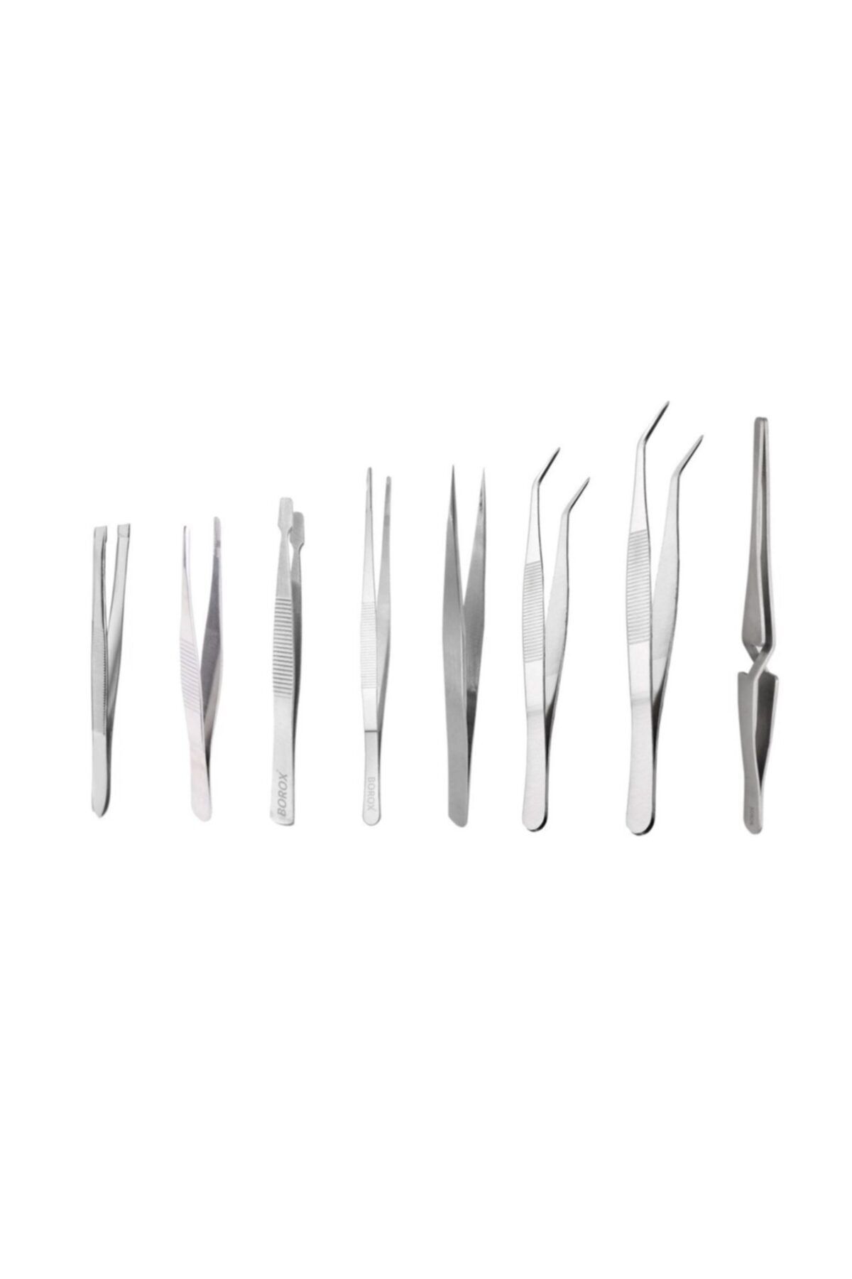 Borox Penset Seti - 8 Adet/paket - Paslanmaz Çelik - Farklı Boy/tip
