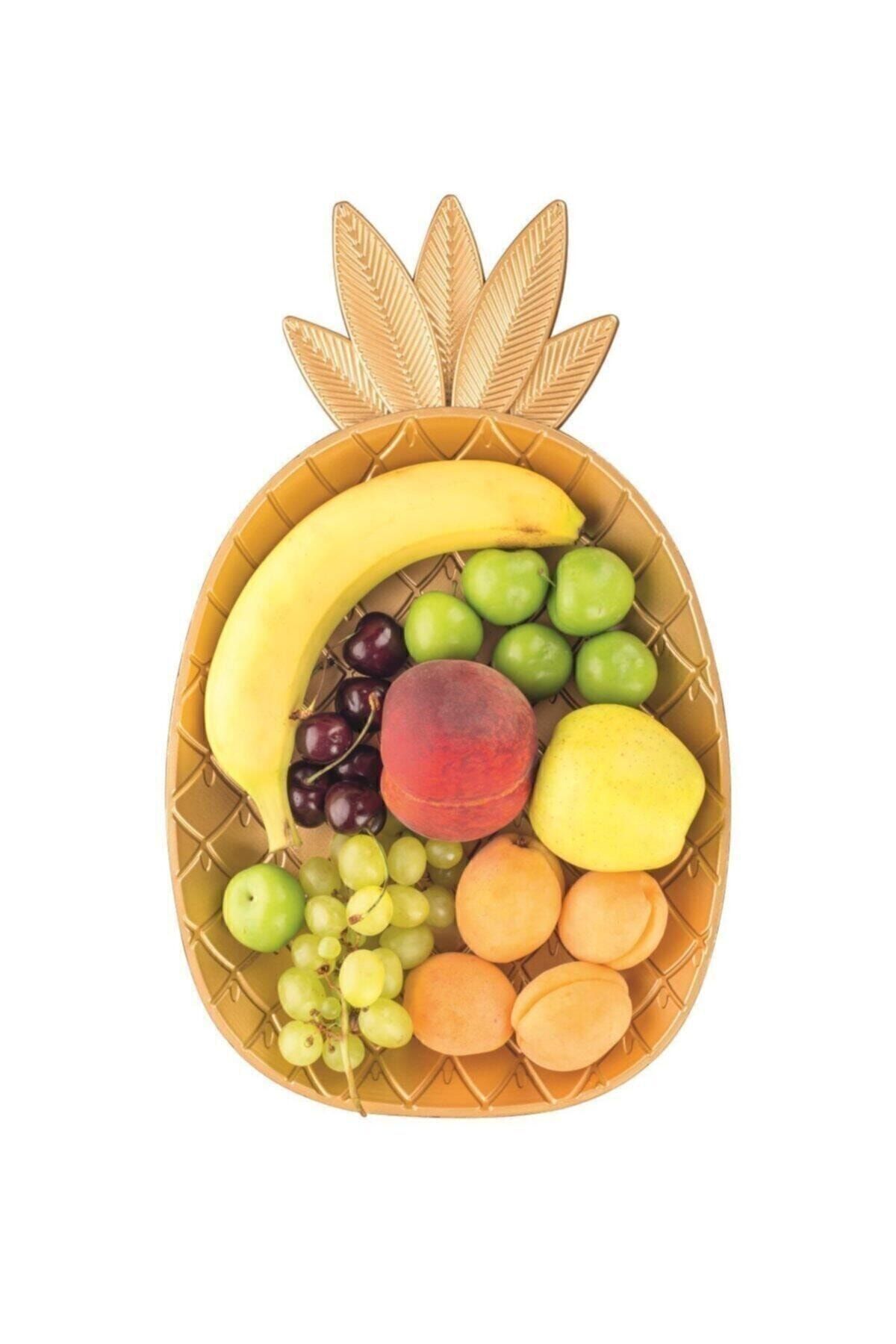 Harmony Ananas Desenli Dekoratif Sunum Tepsisi