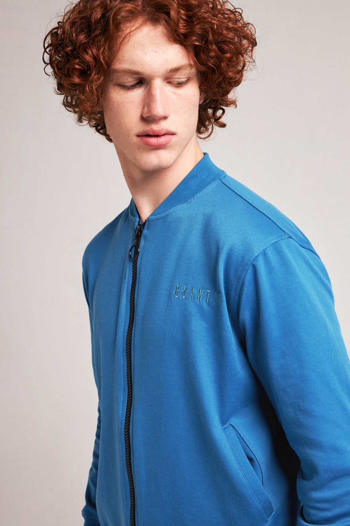 B3ANTLP Luca Unisex Mavi Bomber Ceket