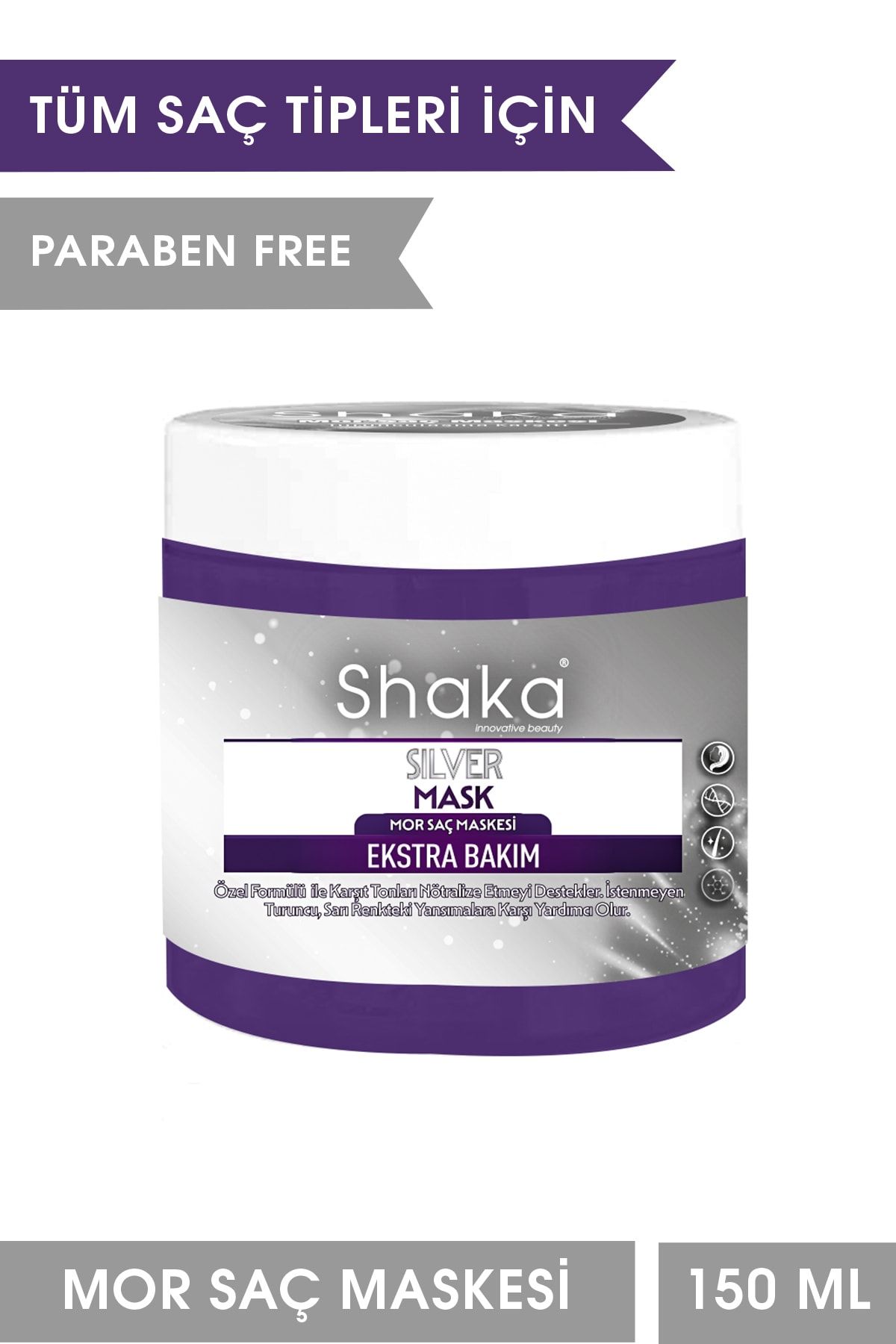 SHAKA Mor Saç Maskesi 150 ml Paraben Içermez