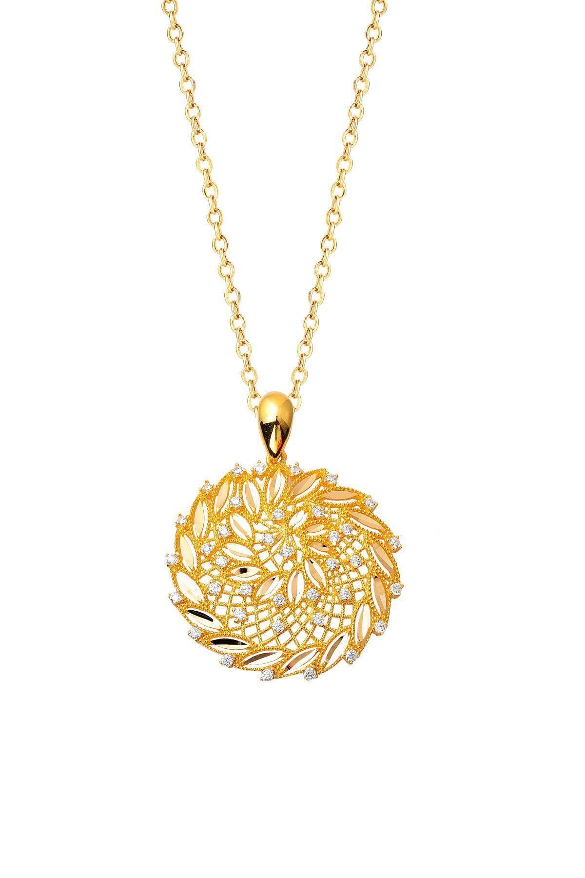 Bilezikci Rüzgargülü Kolye & Küpeli 22 Ayar Altın Set