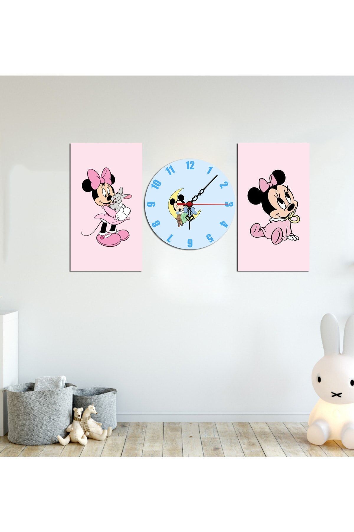 Tbt Tasarım Mickey Mouse Saat Ve Tablo Seti