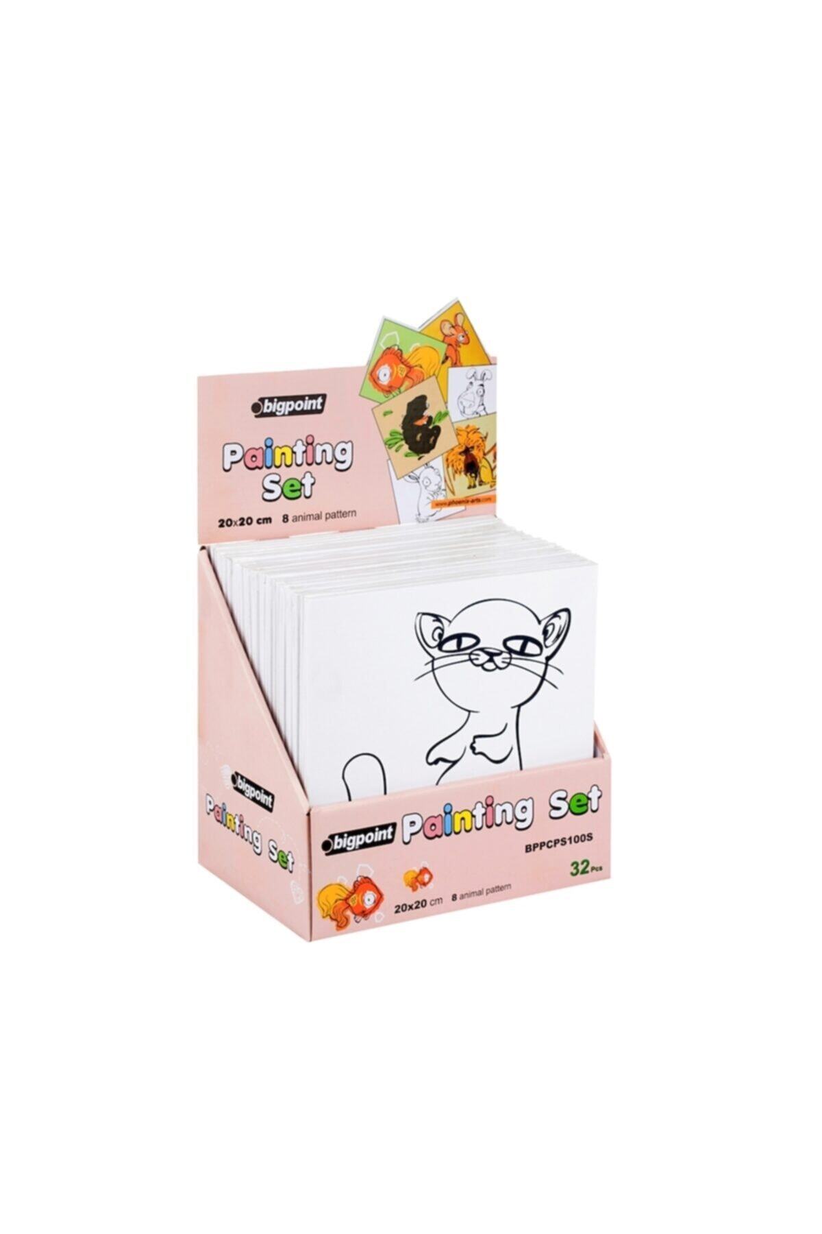 Bigpoint Baskılı Pres Tuval Printing Canvas 20x20 cm 32'li Stand