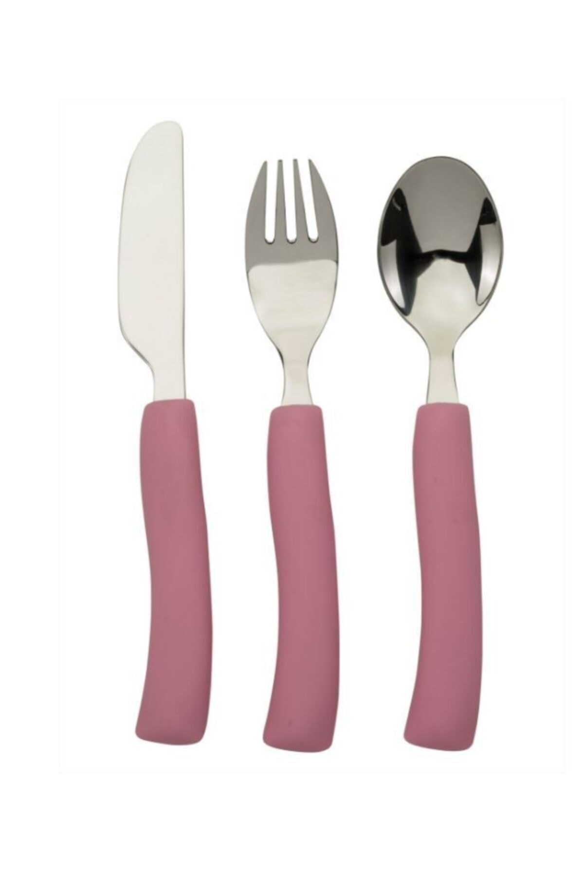 Paşabahçe 3 Parça Pembe Bebek Mama Kaşık Seti