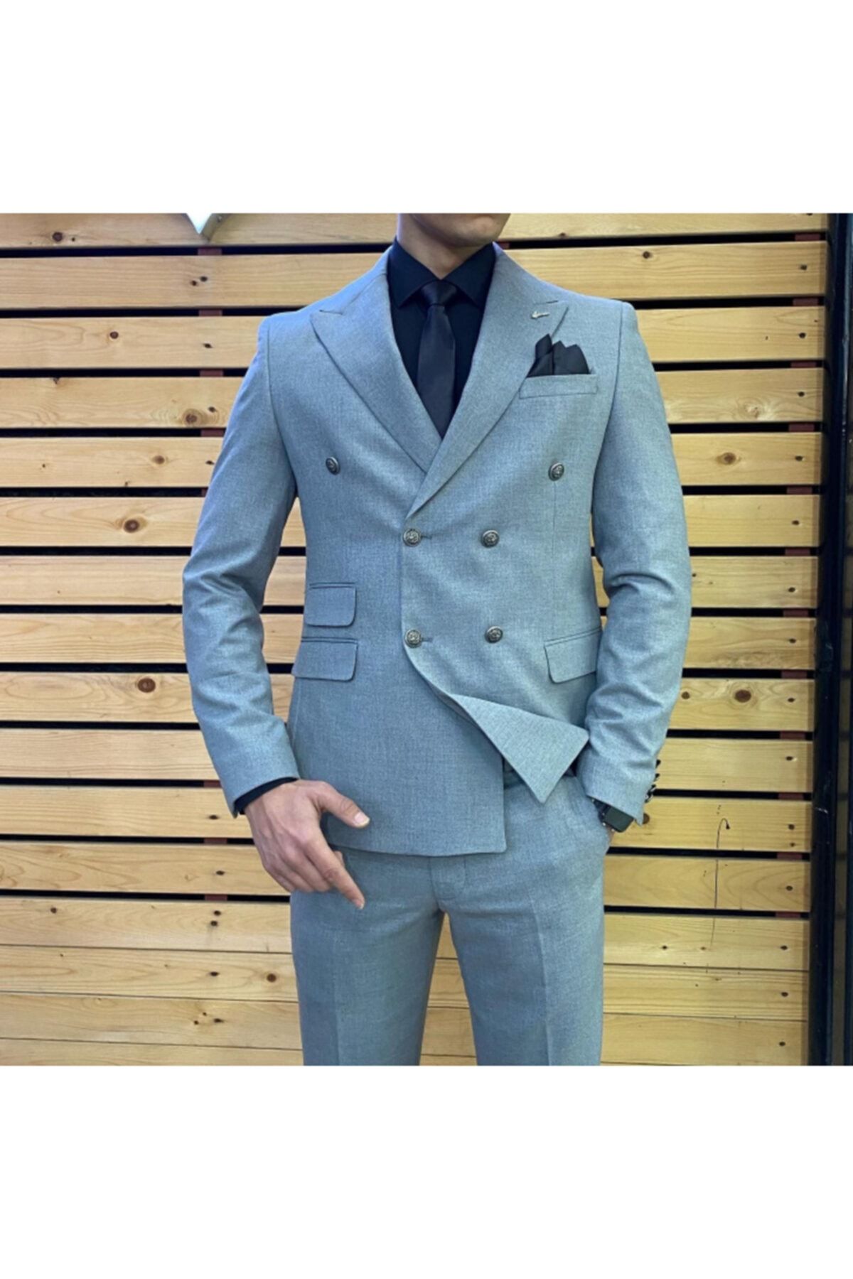 Terziayhan Slim Fit Kruvaze Takım Elbise