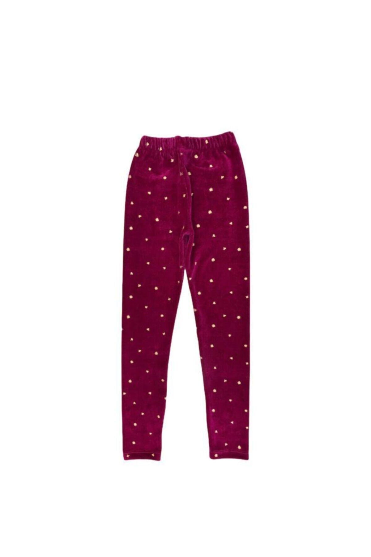 MaviMoure Kız Çocuk Kadife Tayt