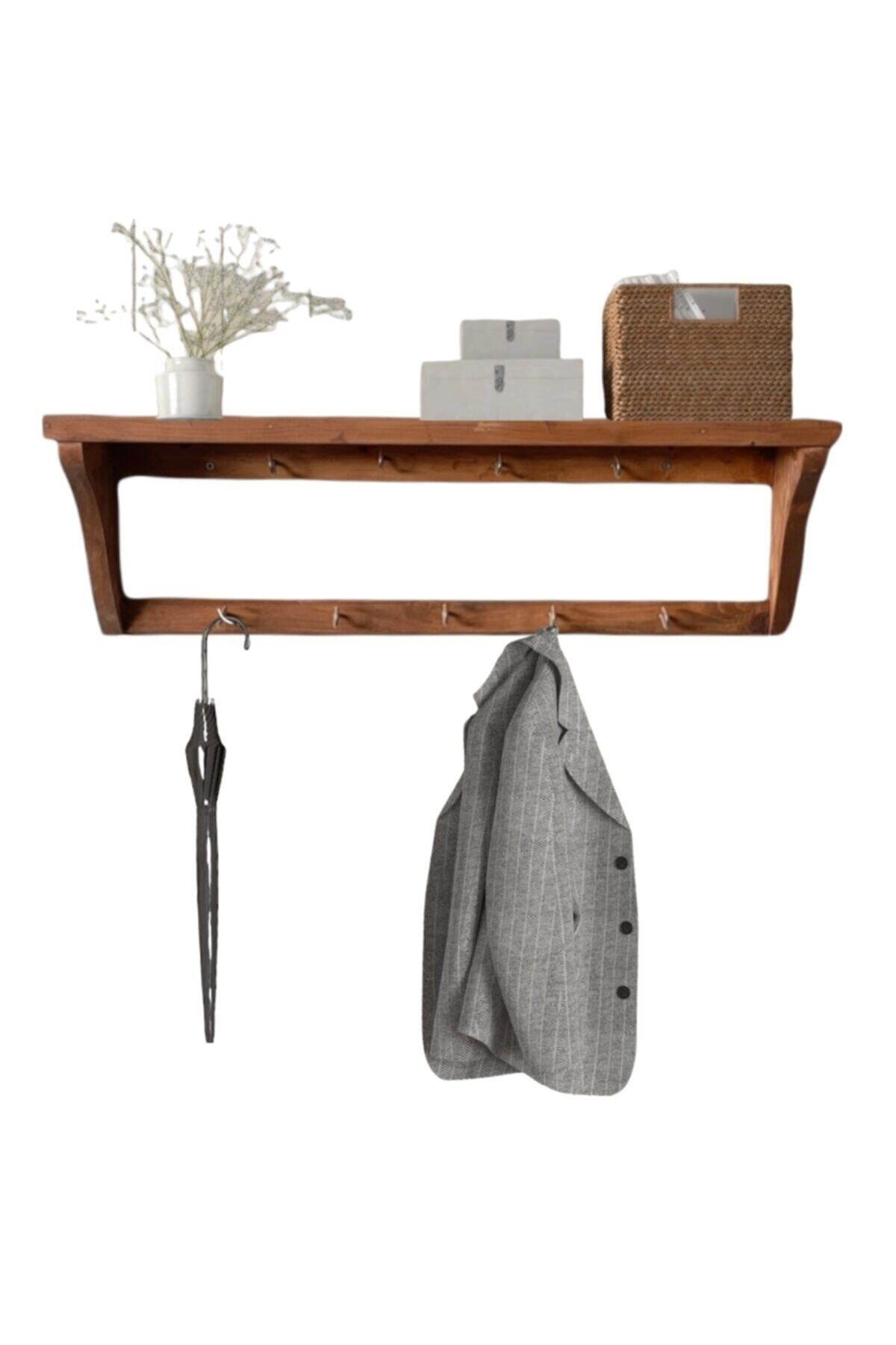 PanoraHome Gürgen Ahşap Askılık , Elbise Askılığı , Anahtarlık , Şemsiyelik 25 Mm