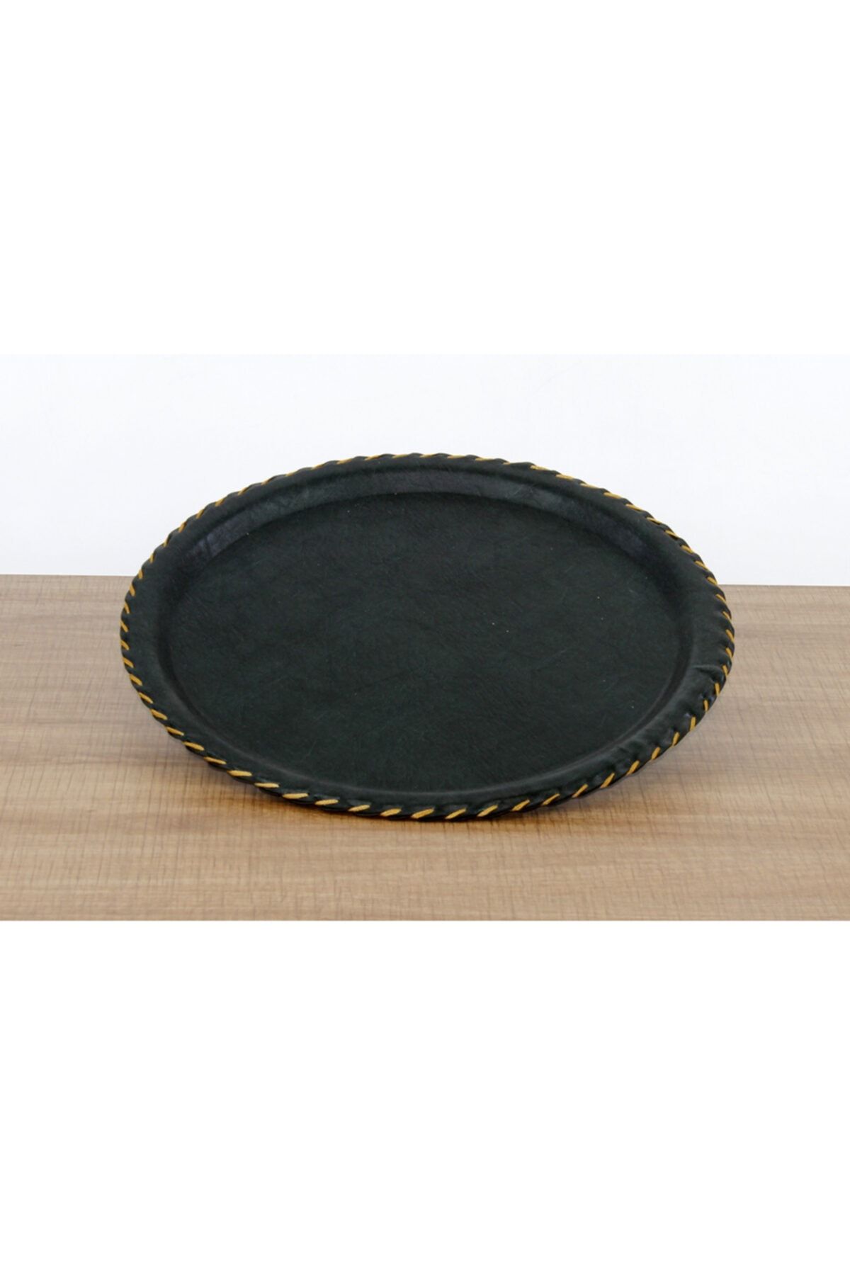 EminHome Deri Yuvarlak Tepsi 38 cm