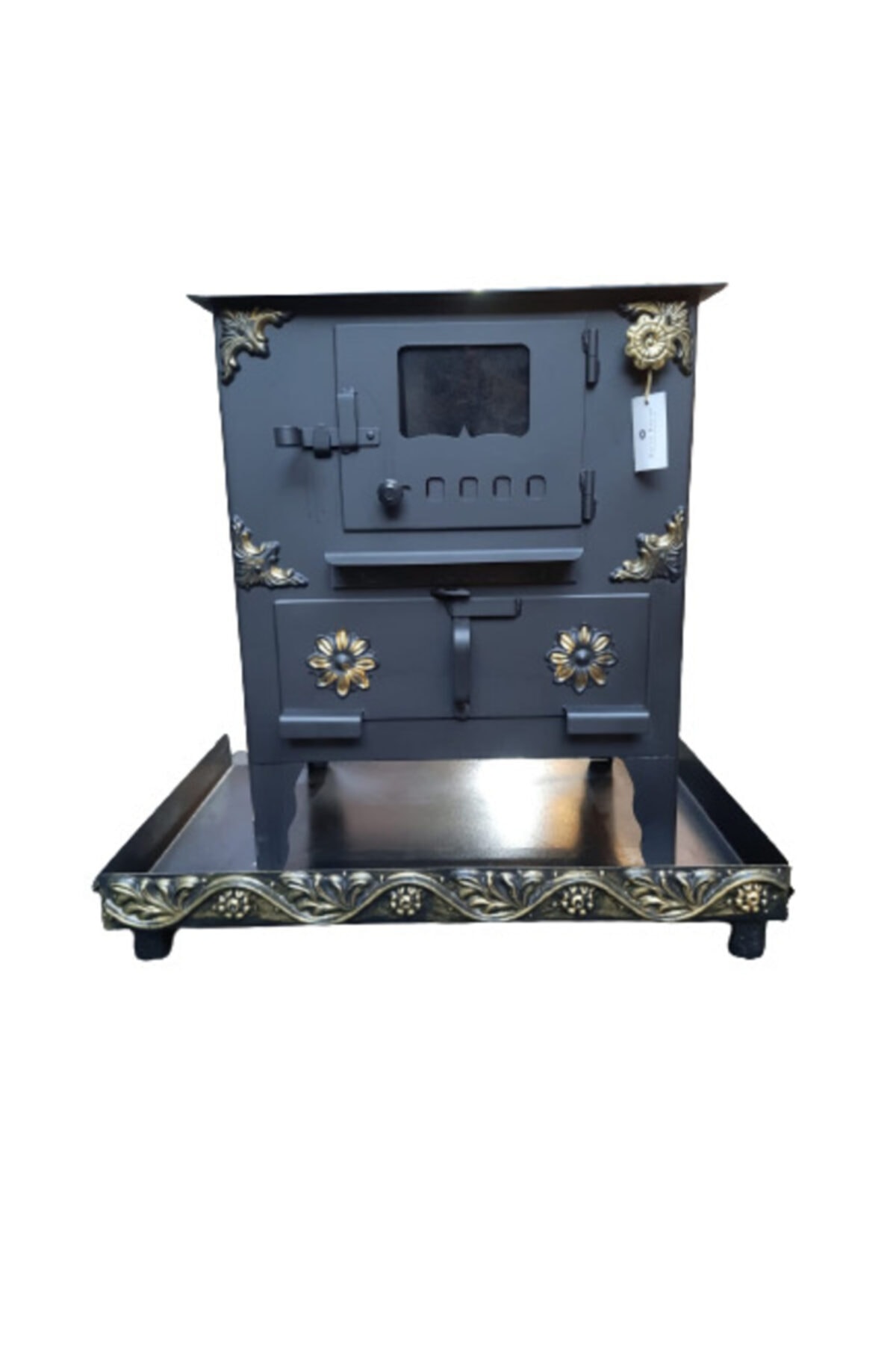 Karali Kuzine 45'lık Camlı Şomine Rize Kuzinesi (tablalı)