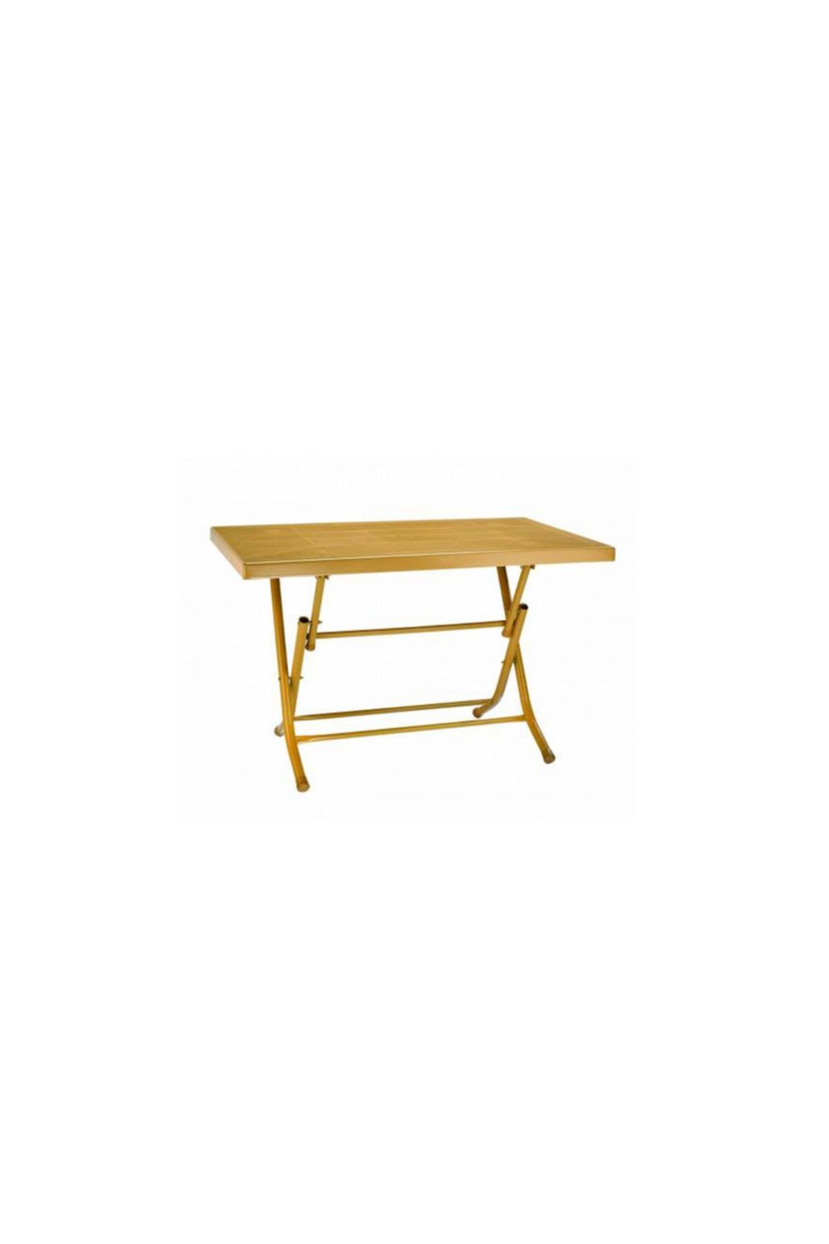 Cakha Seta Katlanır Plastik Masa Teak 70x120 Cm Metal Ayak