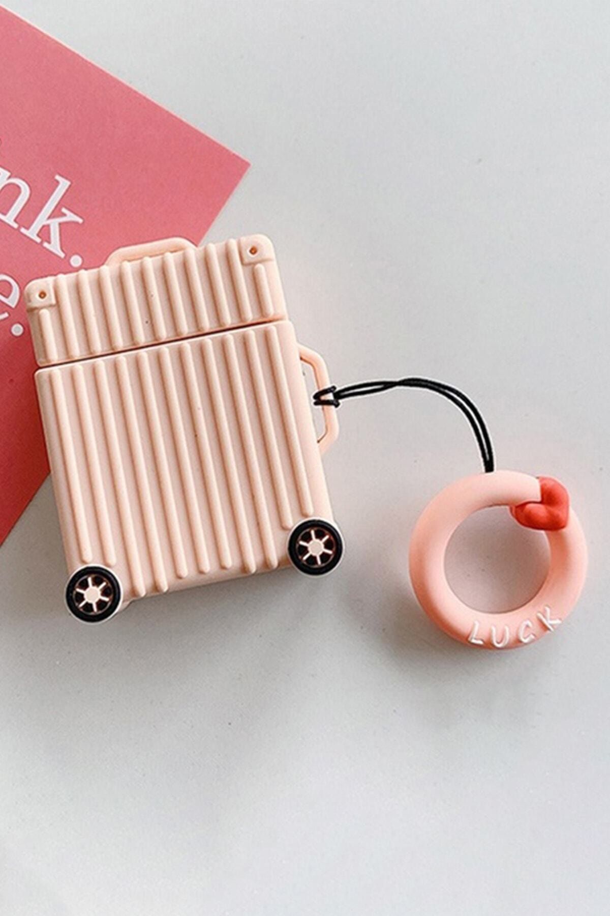 Bilişim Aksesuar Pudra Valiz Silikon 1. Ve 2. Nesil Airpods Kılıfı