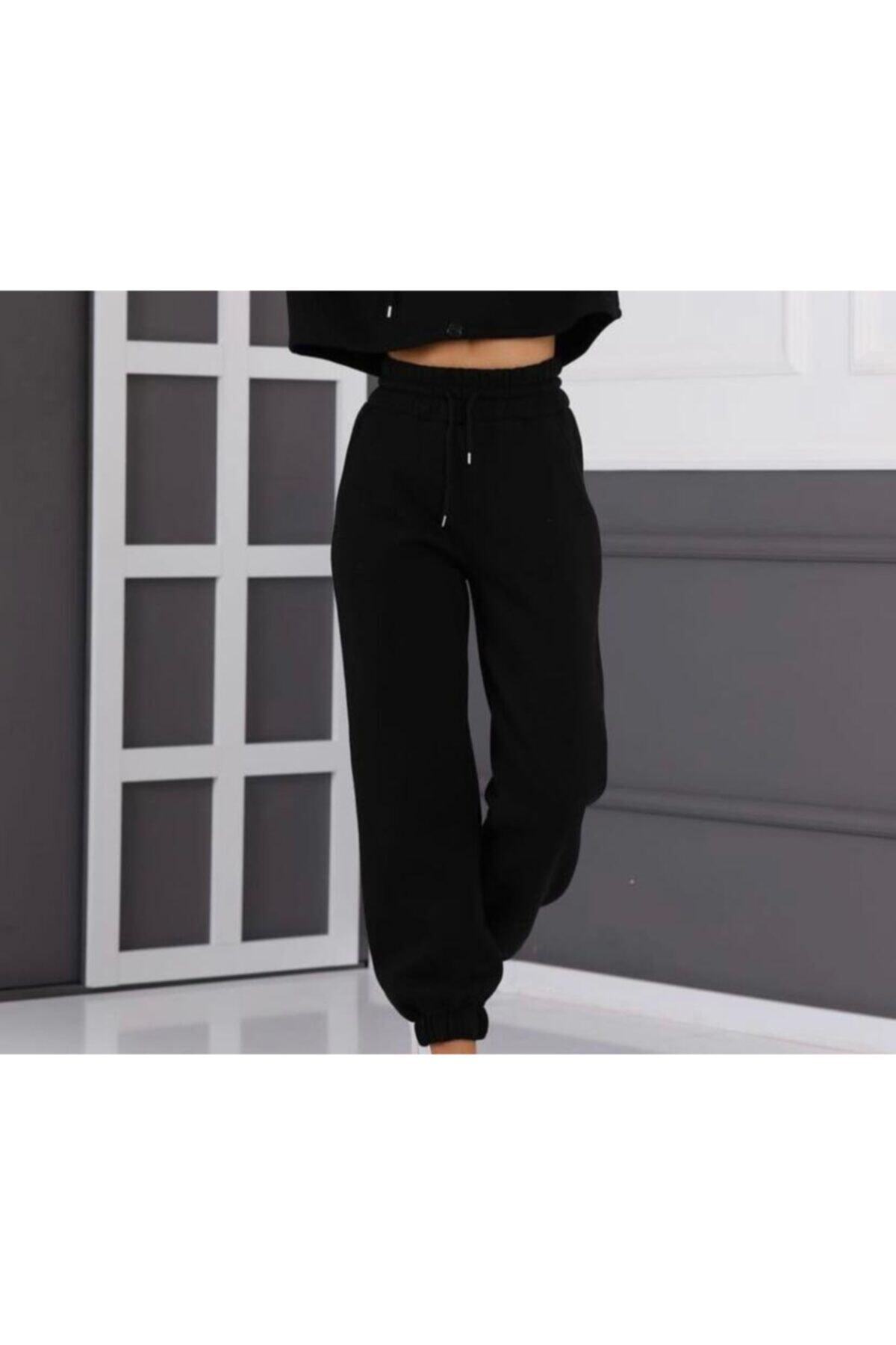 ZERE Kadın Siyah Eşofman Altı