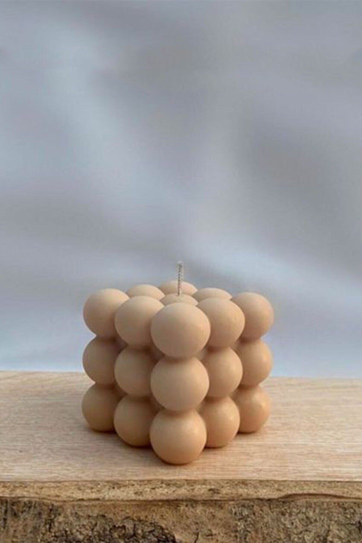 Nes World ( 3'lü Set ) Kahve Kokulu Bubble Mum - % 100 Soya Mumu (6x6cm Ve 120gr)