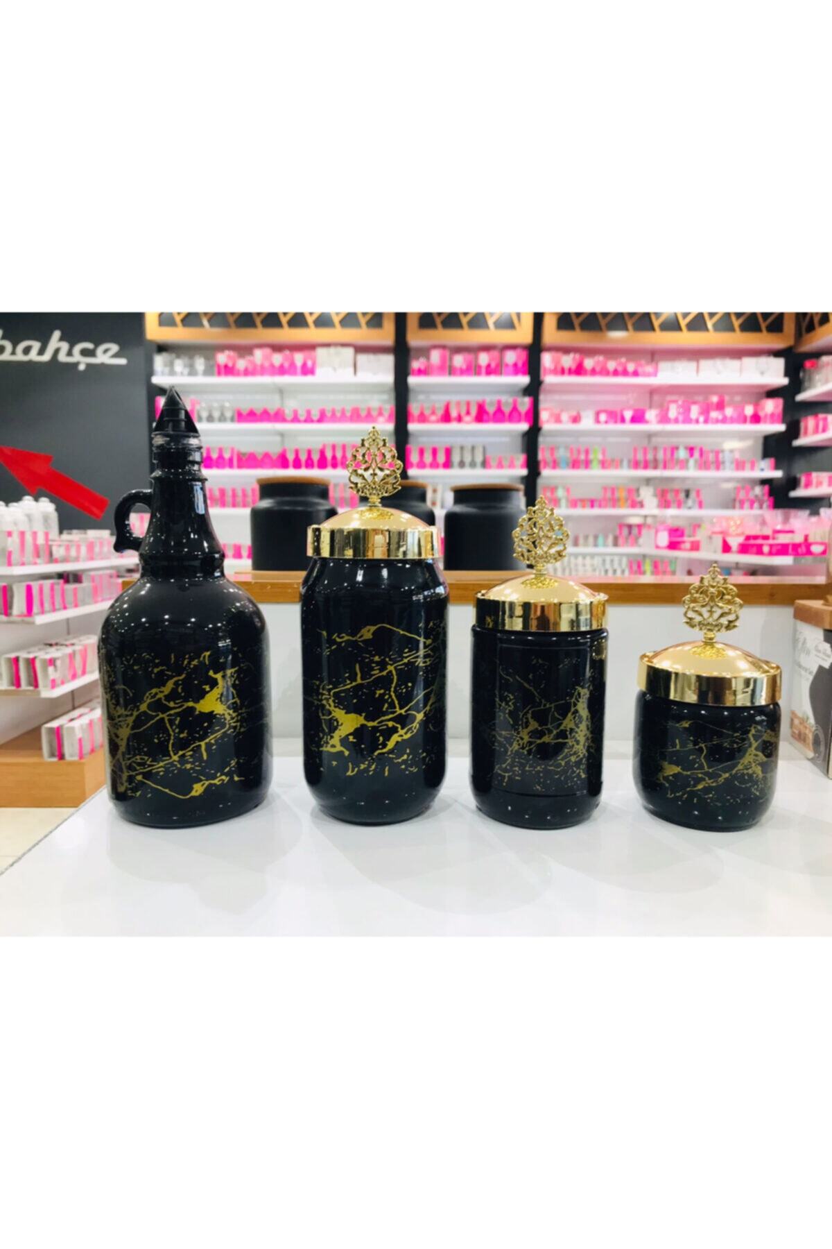 AHŞAPHANE 4lü Çay Kahve Şeker Yağdanlık Seti