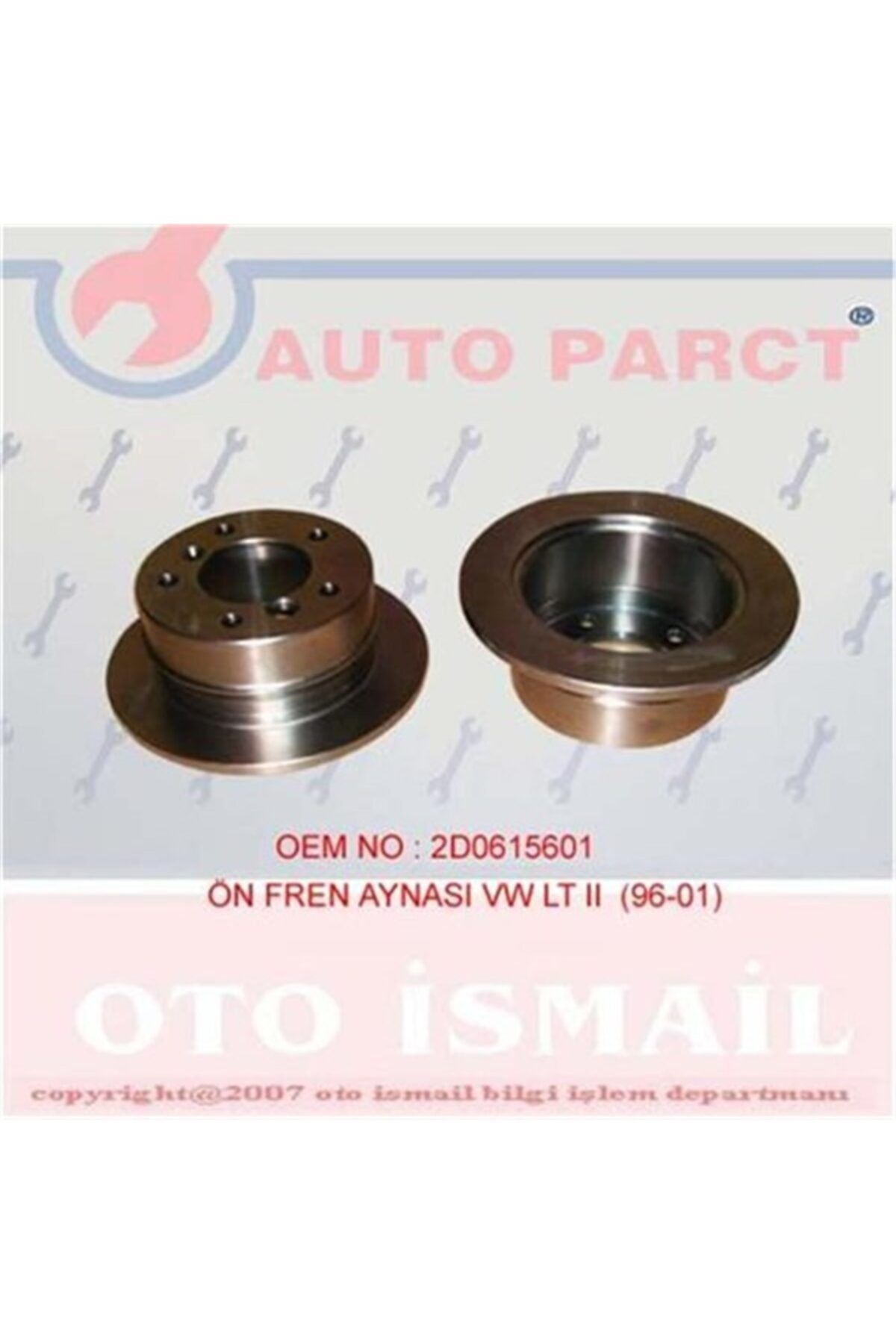 PARCAWORLD Arka Fren Aynası Vw Lt28-35-46 96-7.06 Sprınter 96-5.06 Mr G-serisi 93 258x12x5dl Auto Fd24365