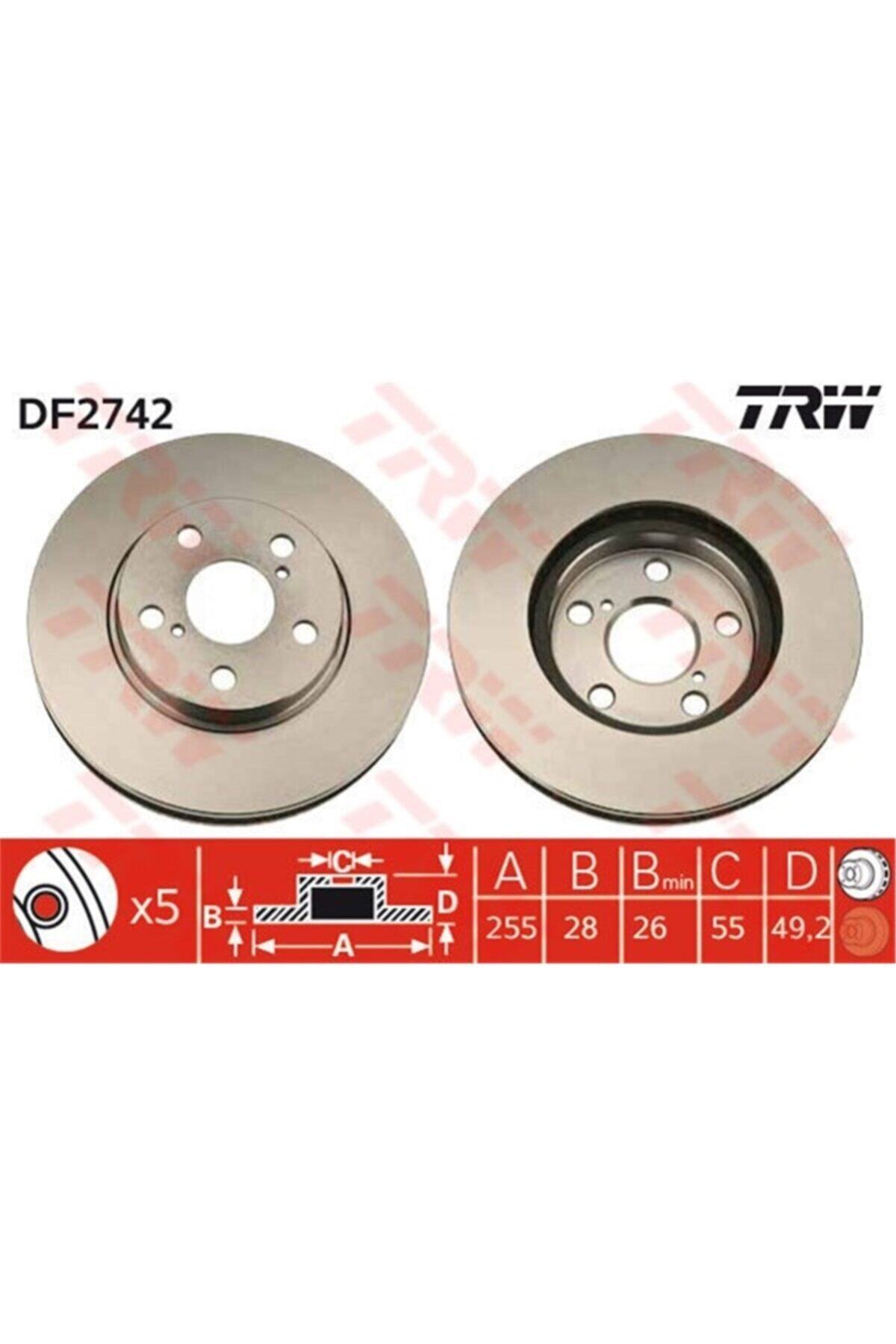 PARCAWORLD Fren Diski Ön . 43512-05020 Japon Carına E (t19) 96-97 2.0:1.6 Trw Trw Df2742