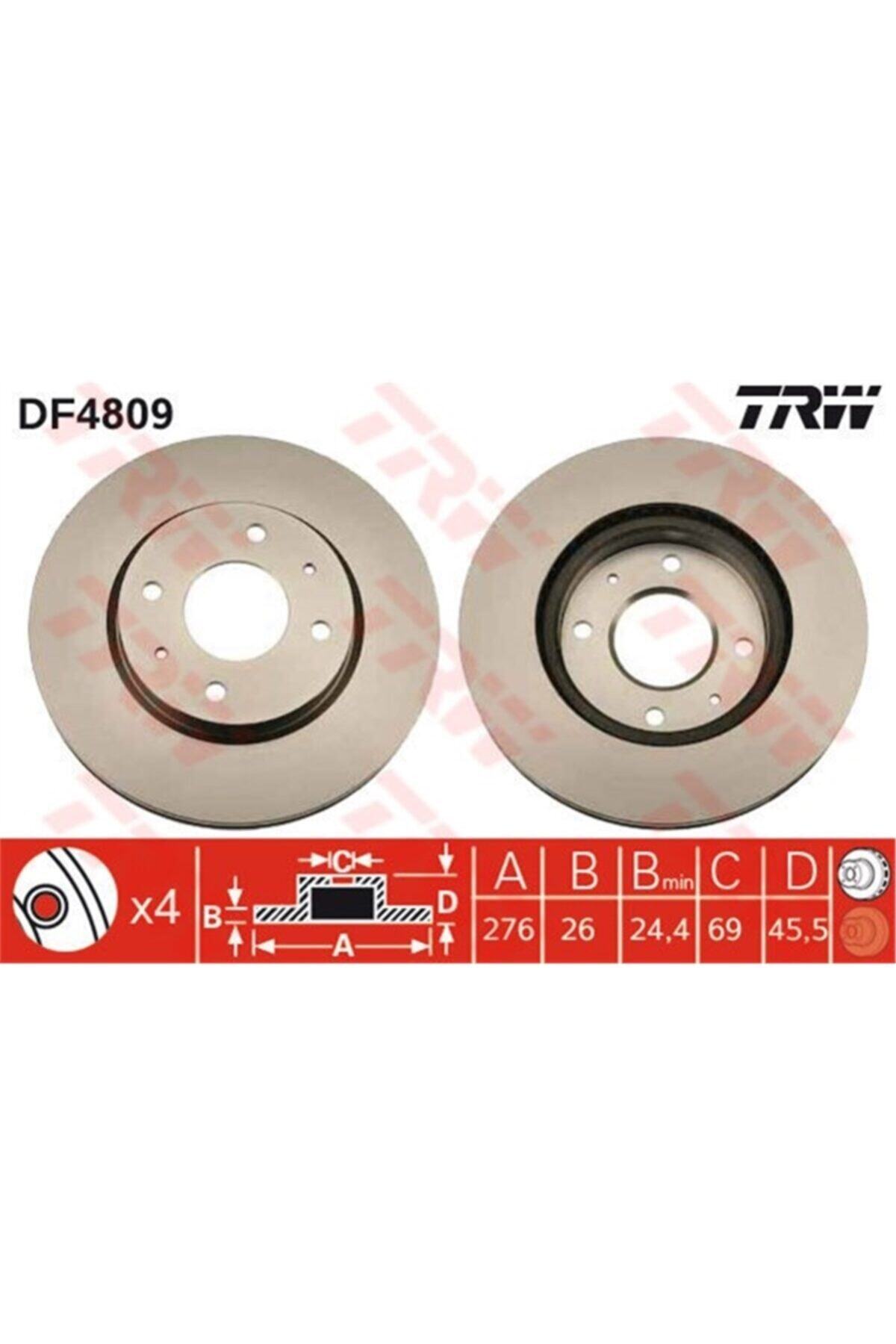 PARCAWORLD Fren Diski Ön . Mr527825 Japon Lancer (cs) 03-07 1.6 Trw Trw Df4809