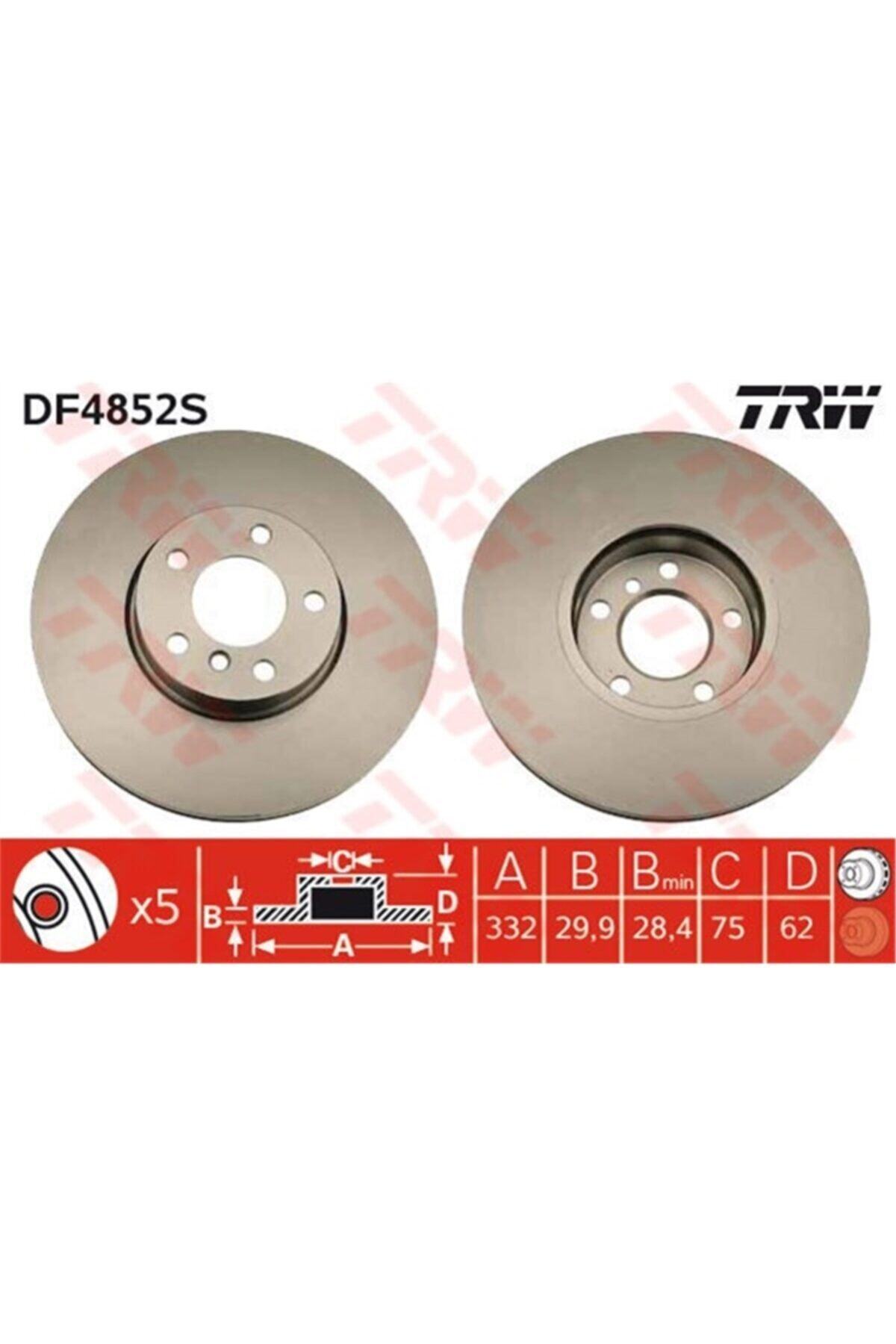 PARCAWORLD Fren Diski Ön Takım 34116886478 Bmw X5 E70-x5 F15-x6 E72-x6 F16 10-18 Bm Trw Trw Df4852s