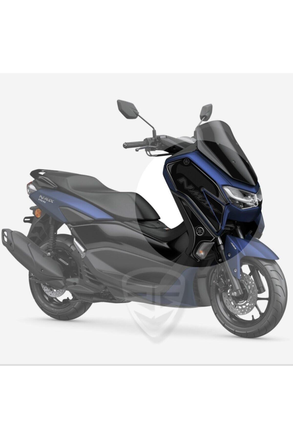 Redline Grafik Yamaha Nmax 2021 Model Kafa Grenaj Pad Ve Sinyal Grenaj Pad Koruyucu Siyah-gri