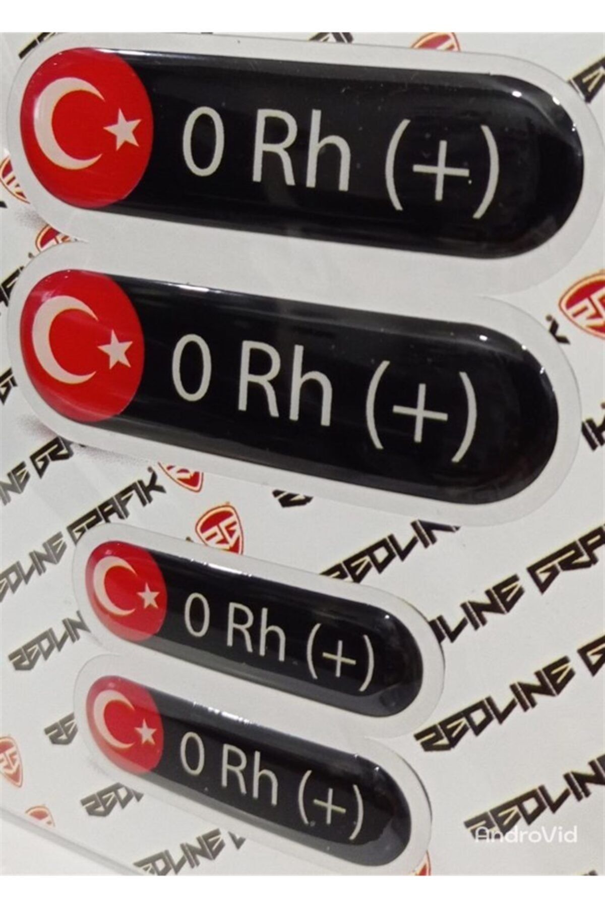 Redline Grafik Damla Kan Grubu Sticker Siyah 4 Adet Hediyeli 0 Rh Pozitif