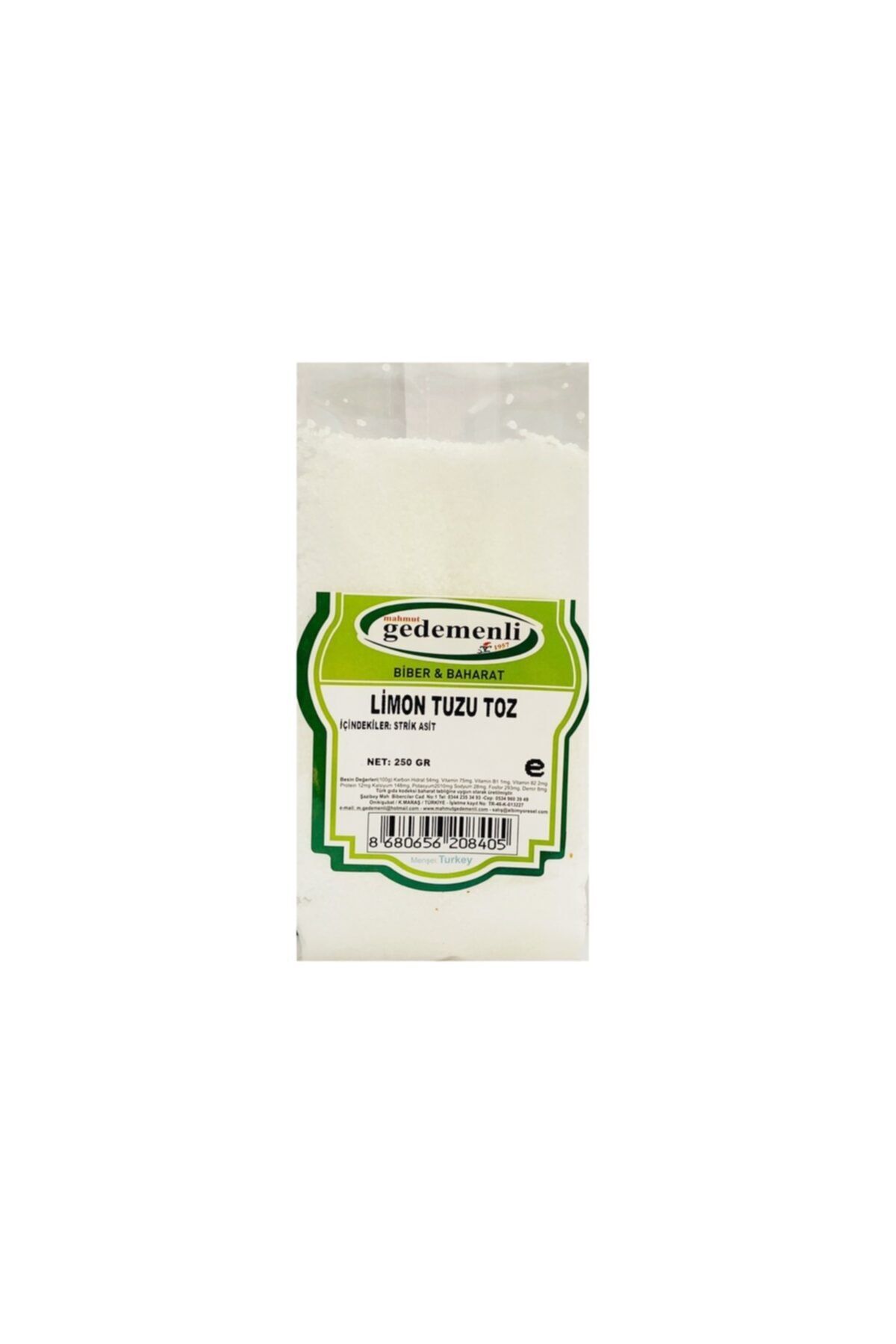 EterneGrup Limon Tuzu Toz 250 gr