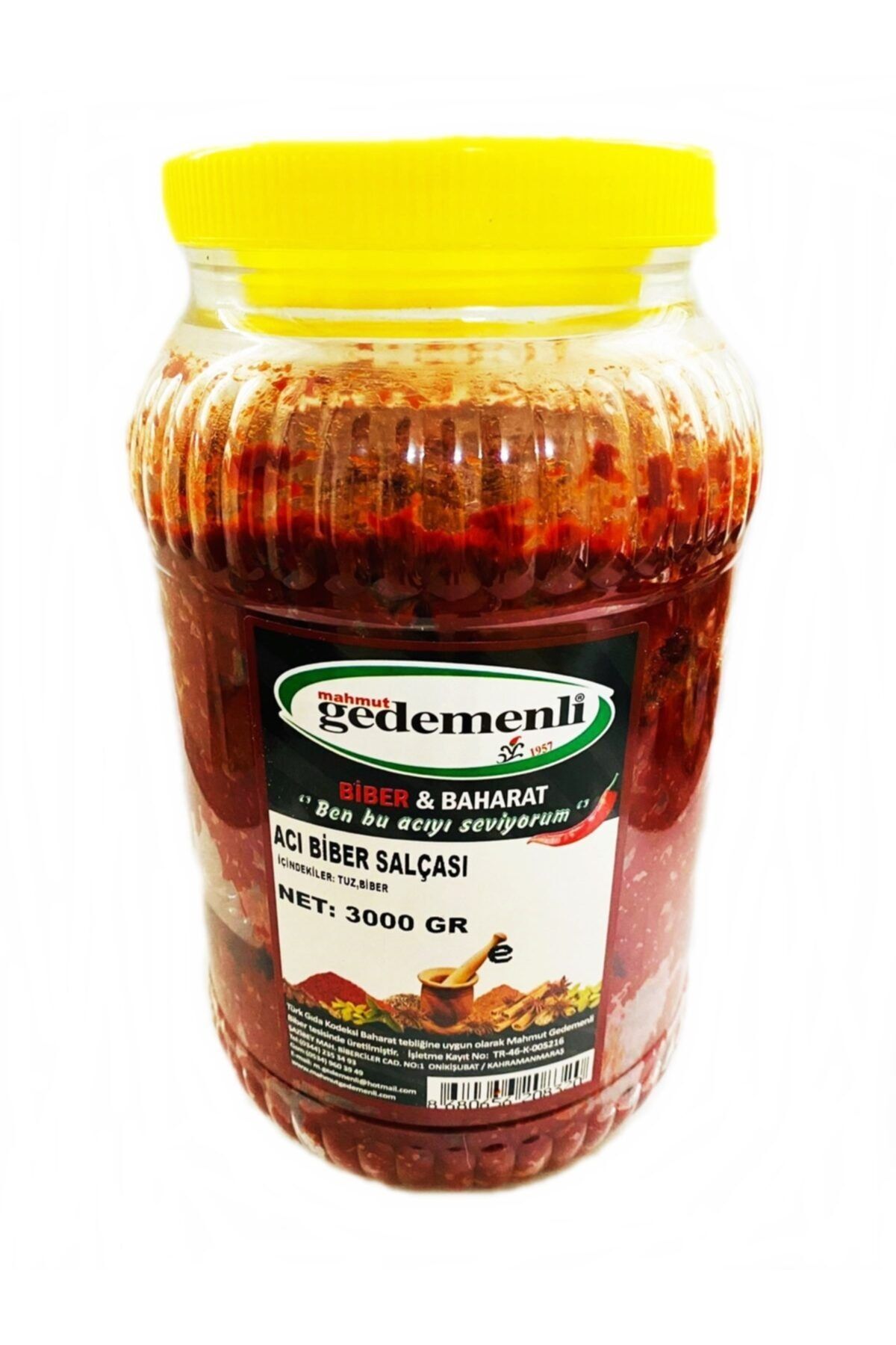 EterneGrup Ev Tipi Acı Biber Salçası 3 Kg