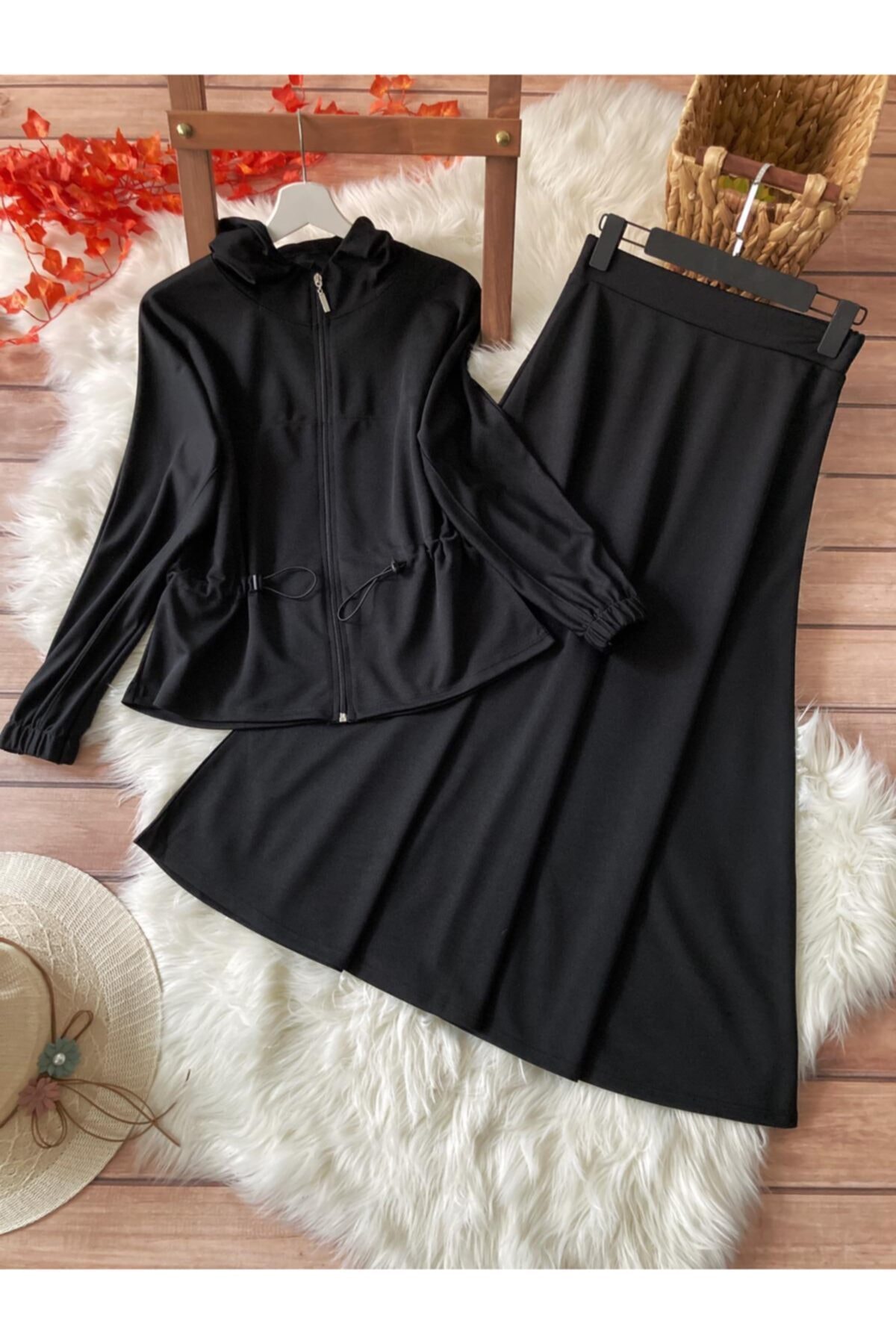 Hera Fashion Etekli Takım Bel Büzgülü