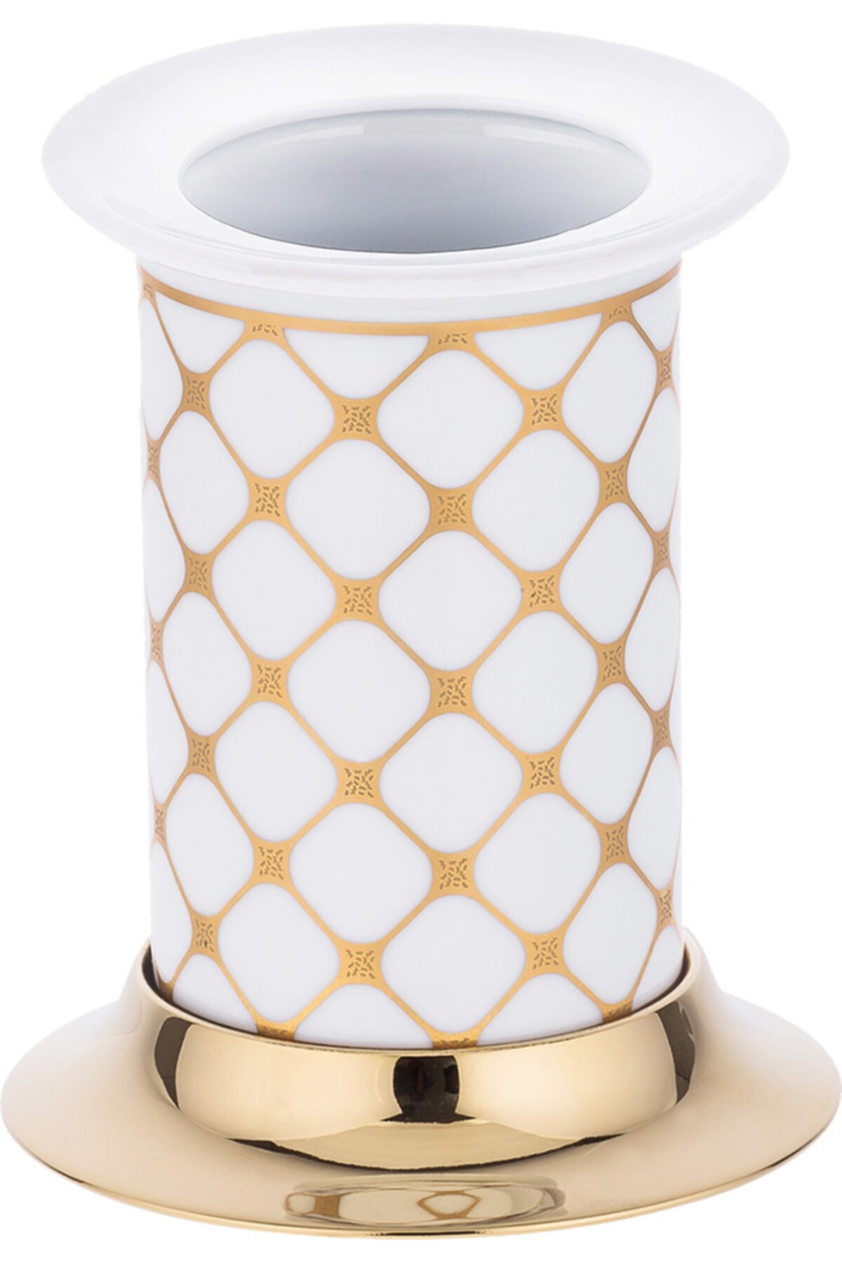 Pure Concept Pure Geometrik Beyaz Altın / Pvd Gold Set Üstü Diş Fırçalık