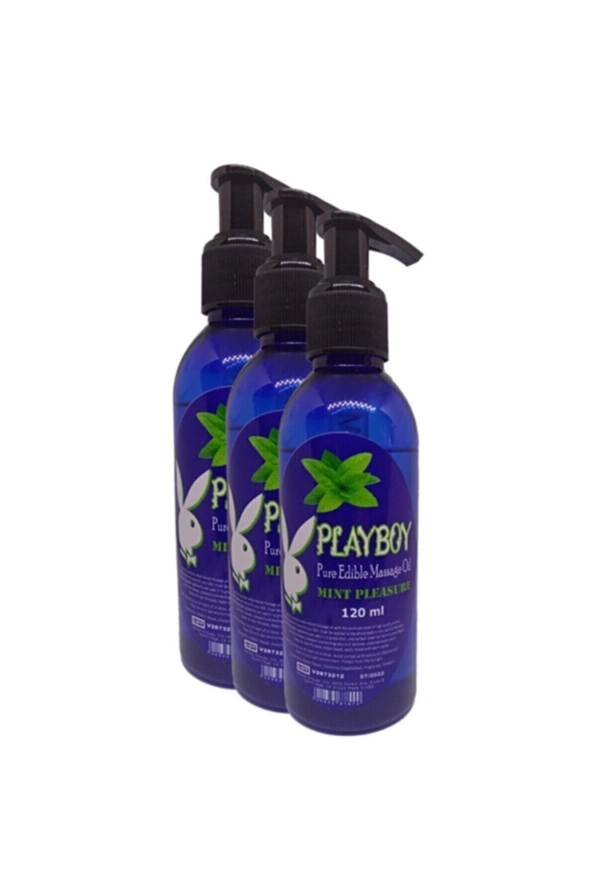 Playboy Aromaterapi Edible Massage Oil 120ml Nane Aromalı Masaj Yağı 3 Adet