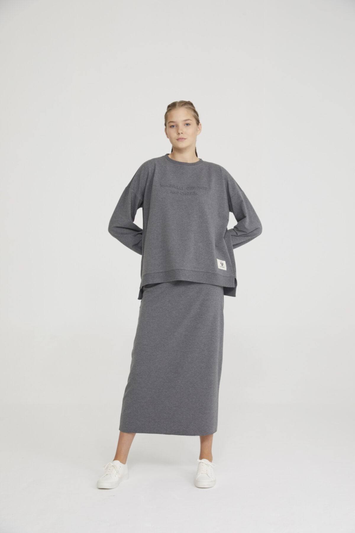 Manila Unchained Gri Etek Sweatshirt İkili Spor Takım