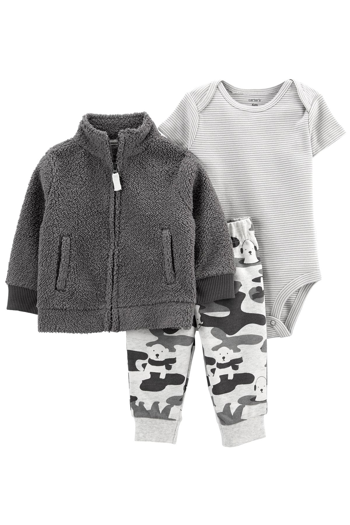 Carter's Kutup Ayısı Figürlü Erkek Bebek Üçlü Set