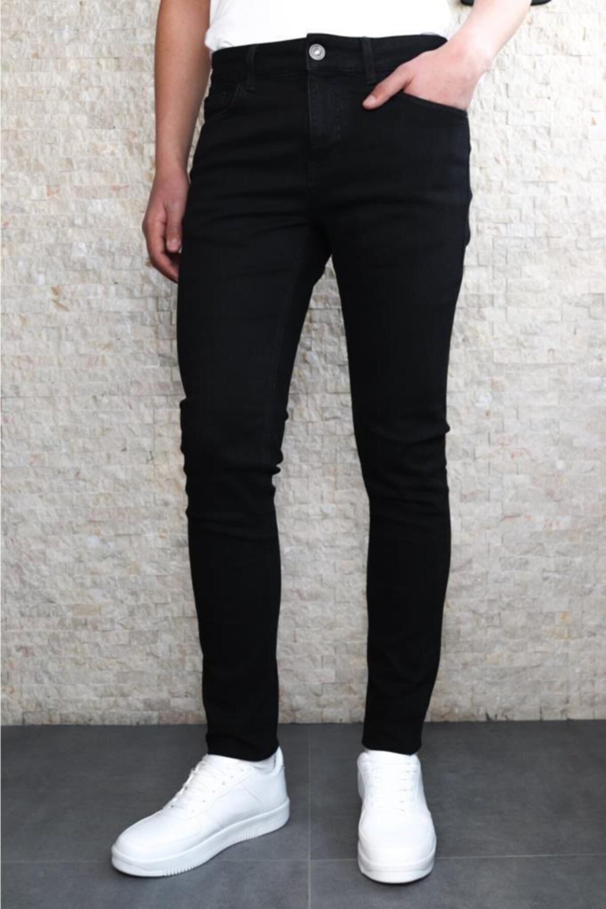 HLT JEANS Erkek Siyah Slim Fit Pantolon Hlt He001937