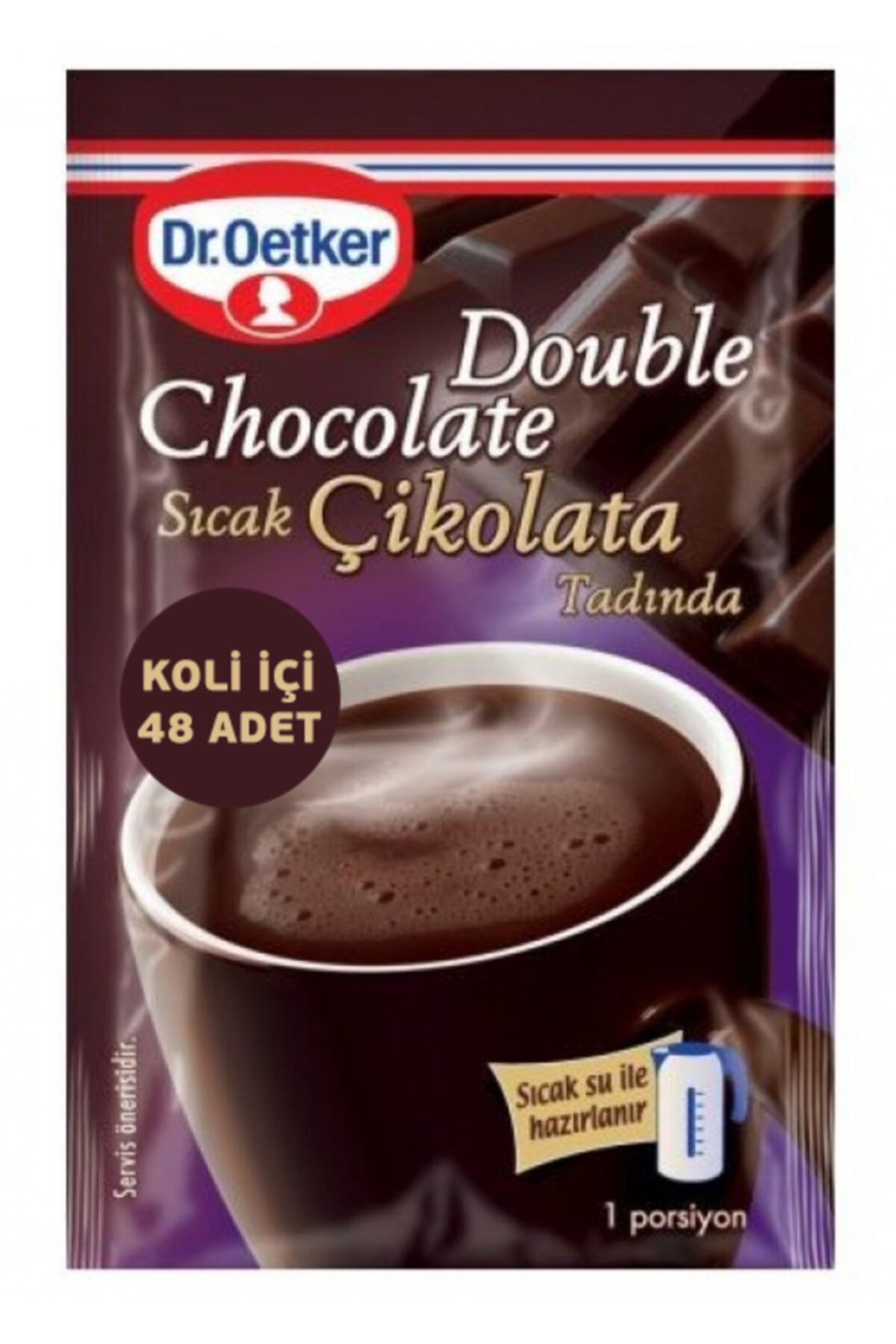 Dr. Oetker Double Sıcak Çikolata 25 Gr - 1 Koli X 48 Adet