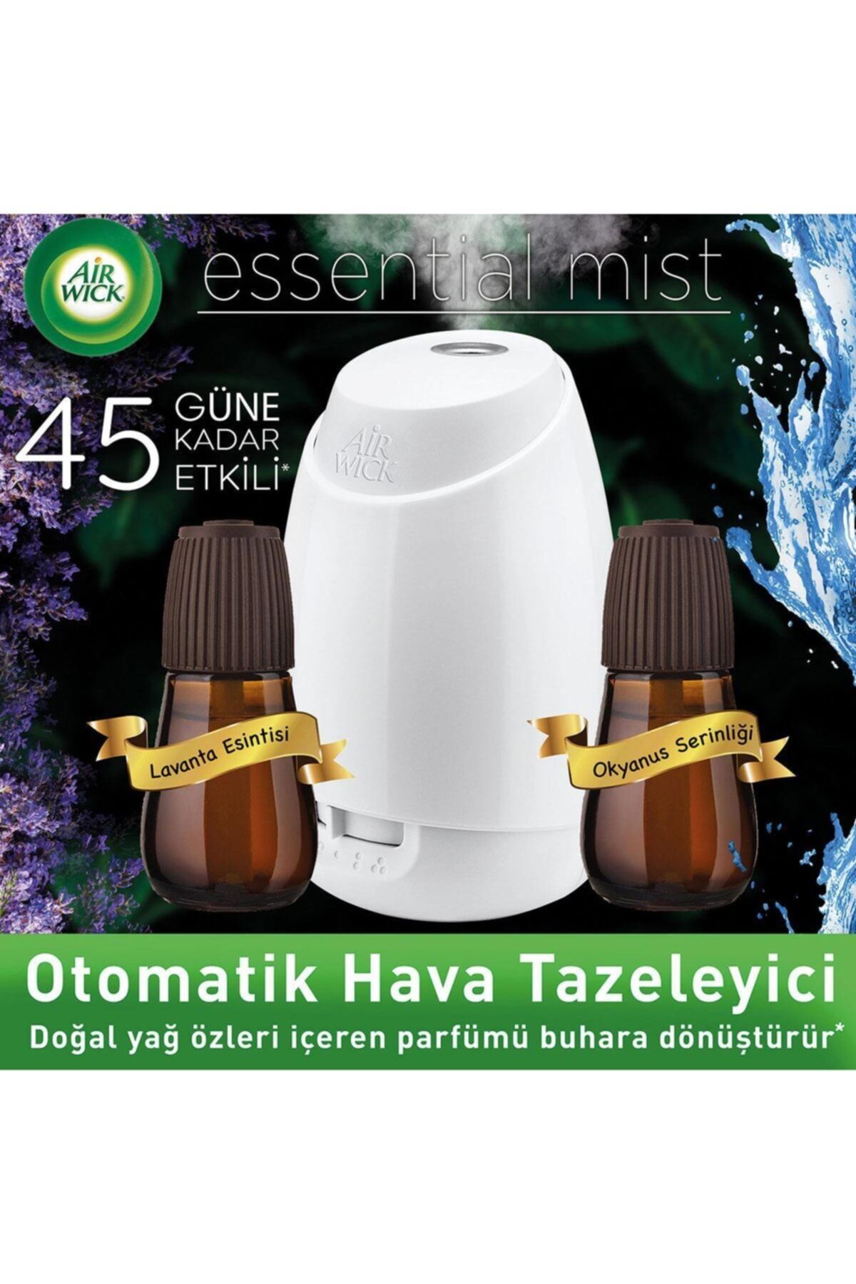 Air Wick Essential Mist Hava Tazeleyici Kit Lavanta+Okyanus Yedek