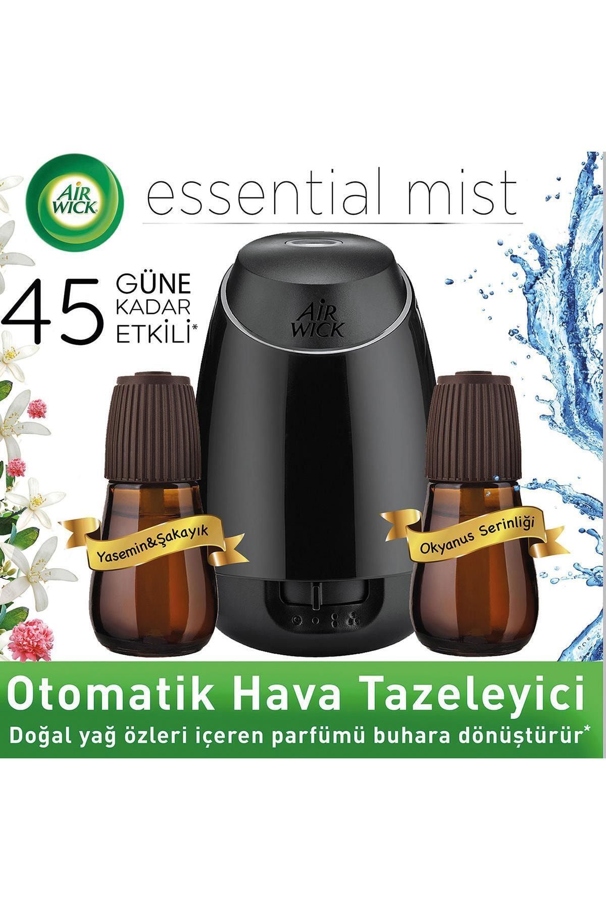 Air Wick Essential Mist Otomatik Hava Tazeleyici Kit Yasemin Şakayık + Okyanus Yedek