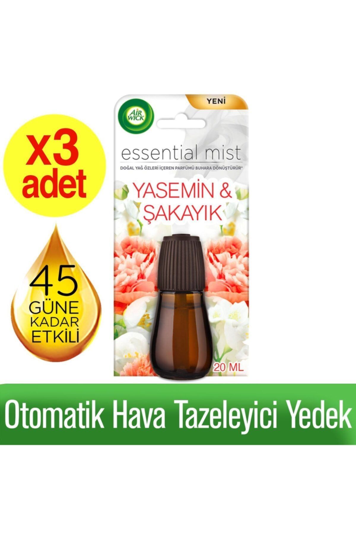 Air Wick Essential Mist Yedek Yasemin & Şakayık 3x20 ml