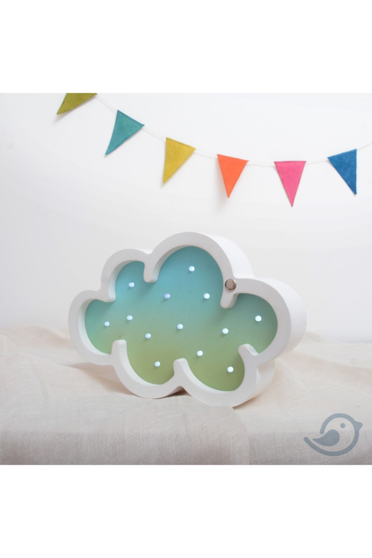 SercheKids Ahşap Bulut Çocuk Odası Gece Lambası