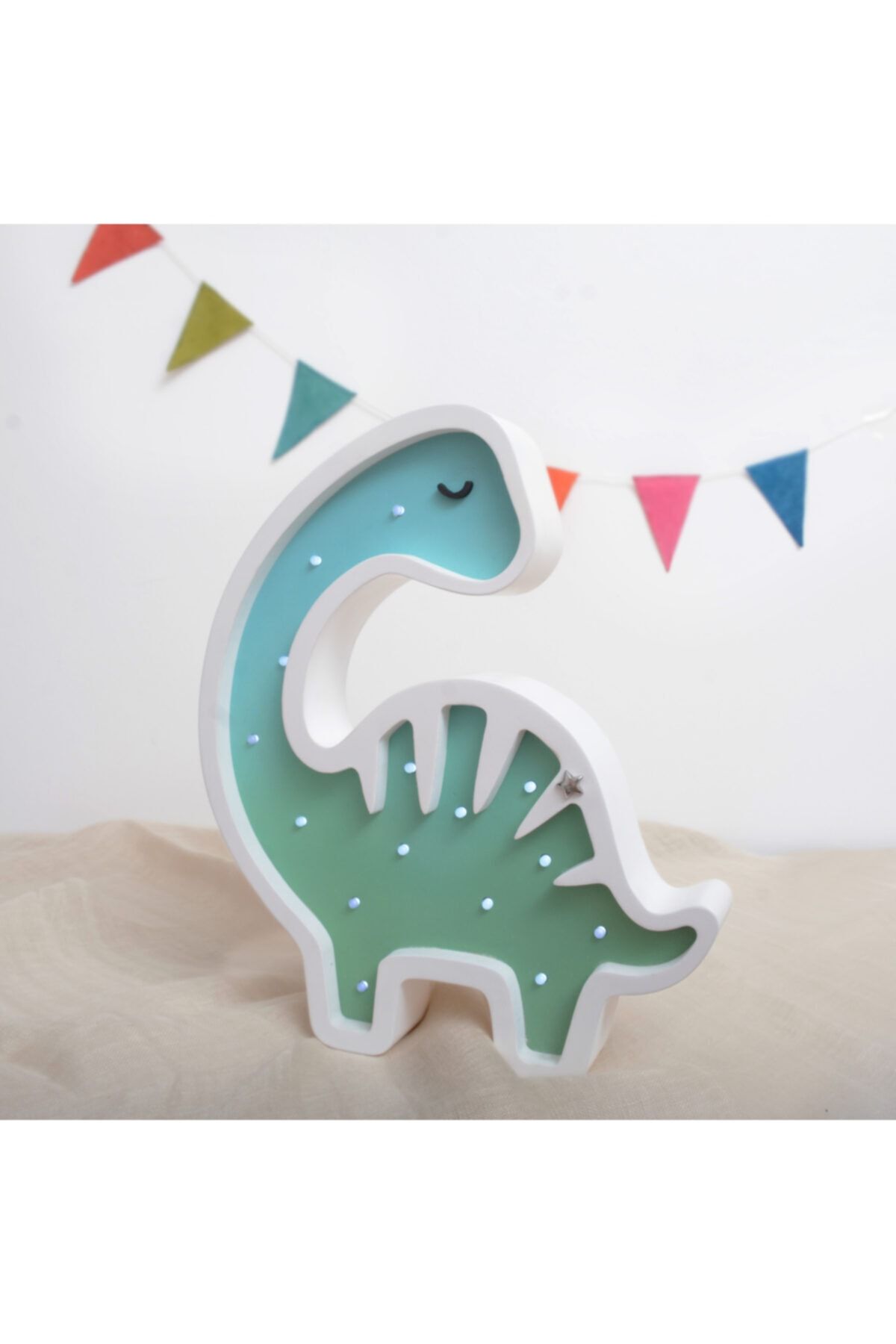 SercheKids Ahşap Dinazor Çocuk Odası Gece Lambası