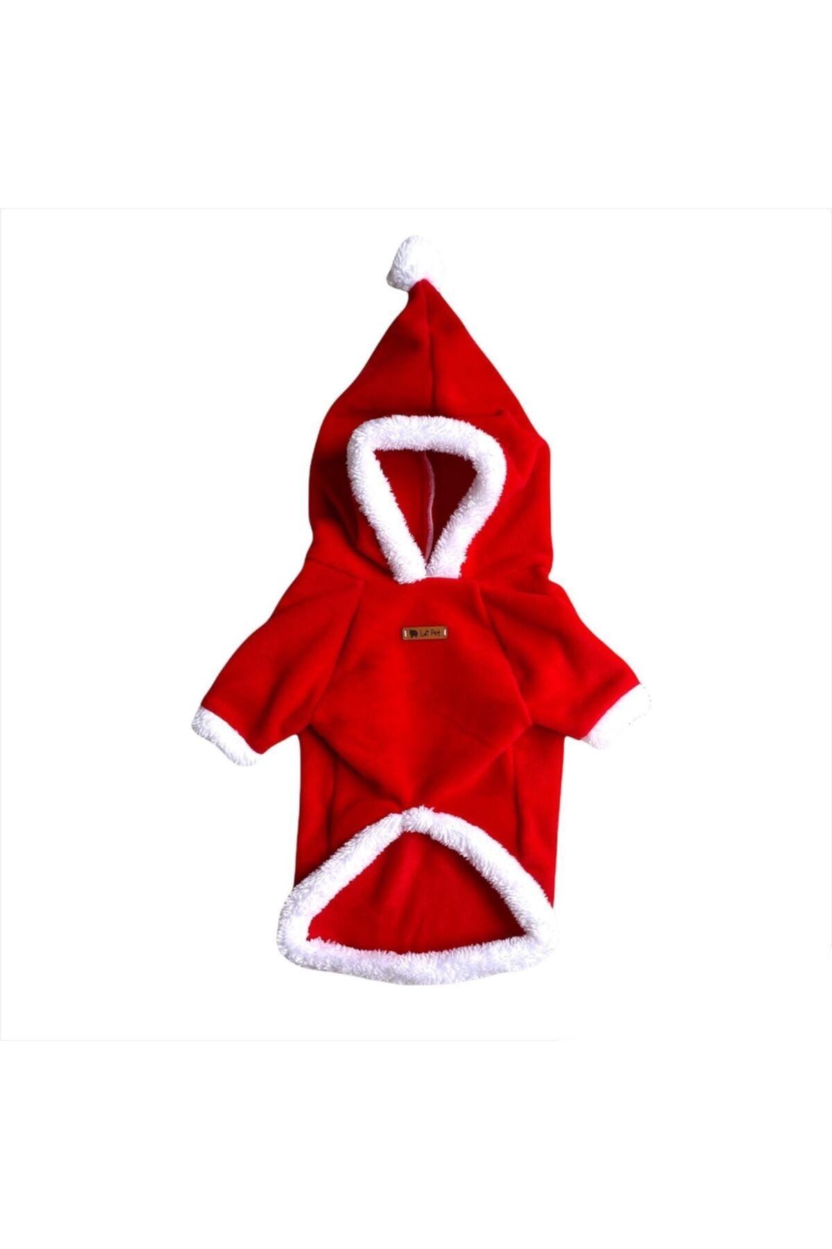Luli Pet Yılbaşı Kapüşonlu Polar Kedi Köpek Sweatshirt