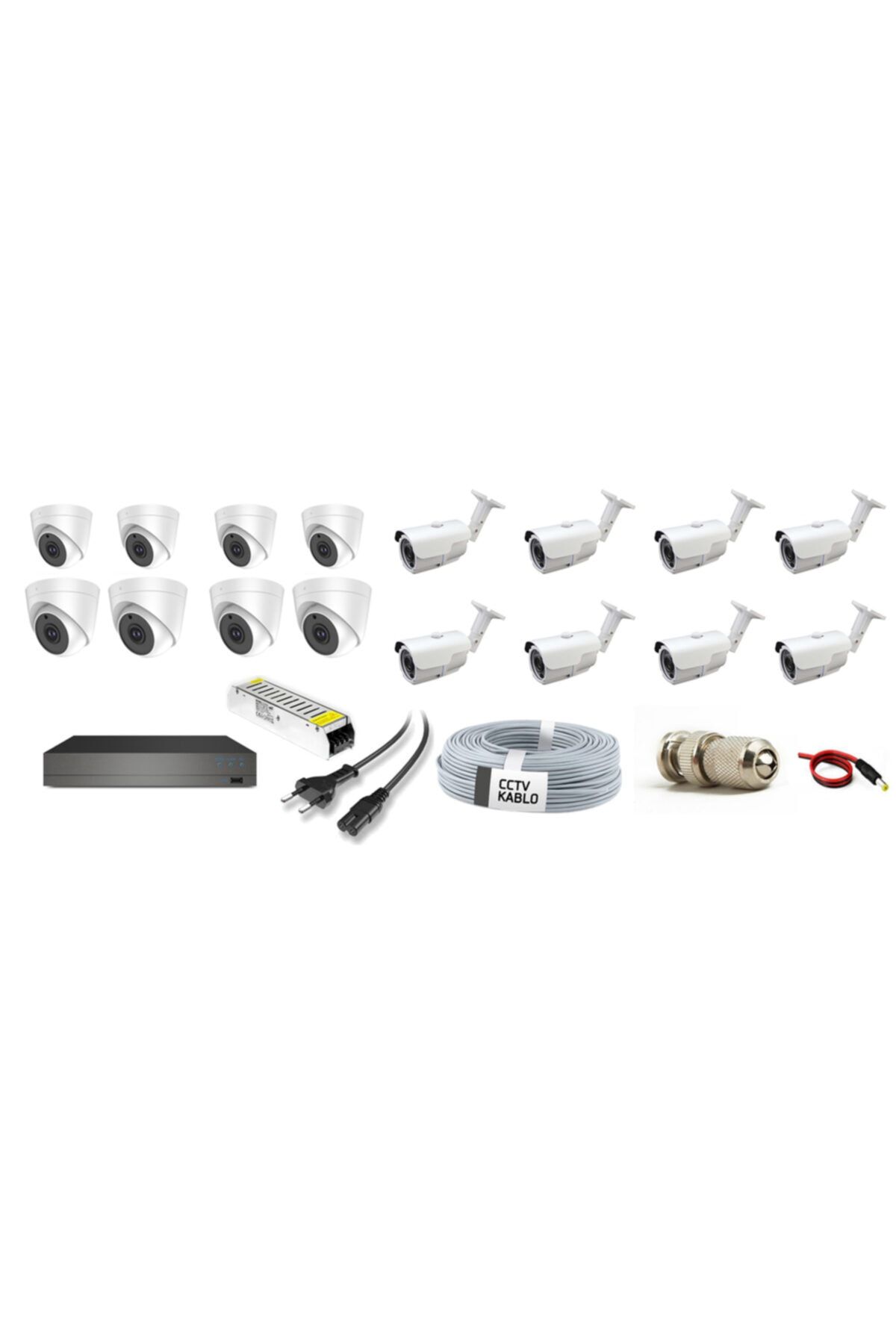 Çolakoğlu 16'lı Set Güvenlik Kamerası Sistemleri 2mp Full Hd Gece Görüşlü Sabit Ip Gerekmez!