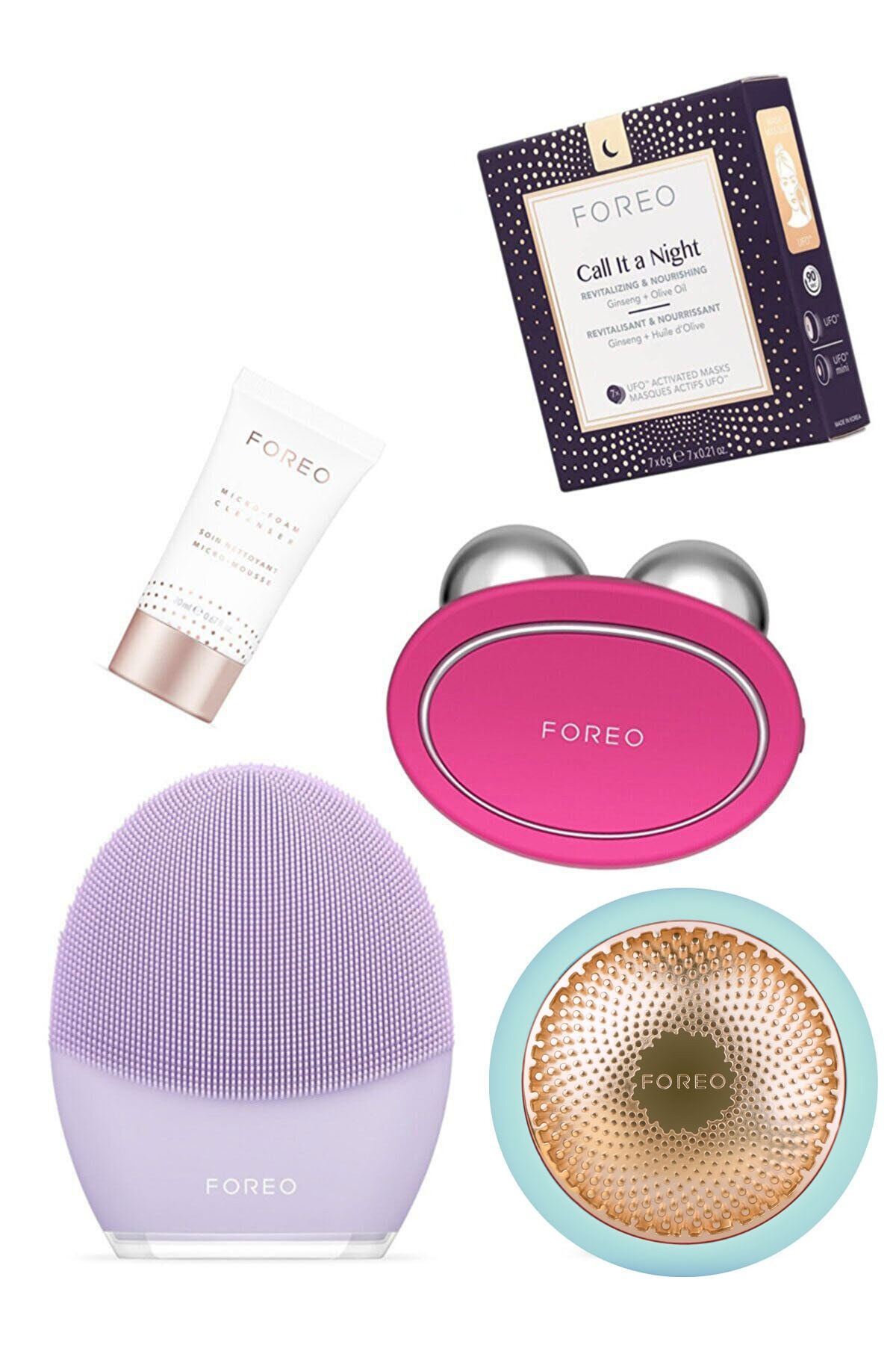 FOREO Bear + Ufo 2 + Luna 3 + Call It A Night Maske + Cleanser (20 Ml)