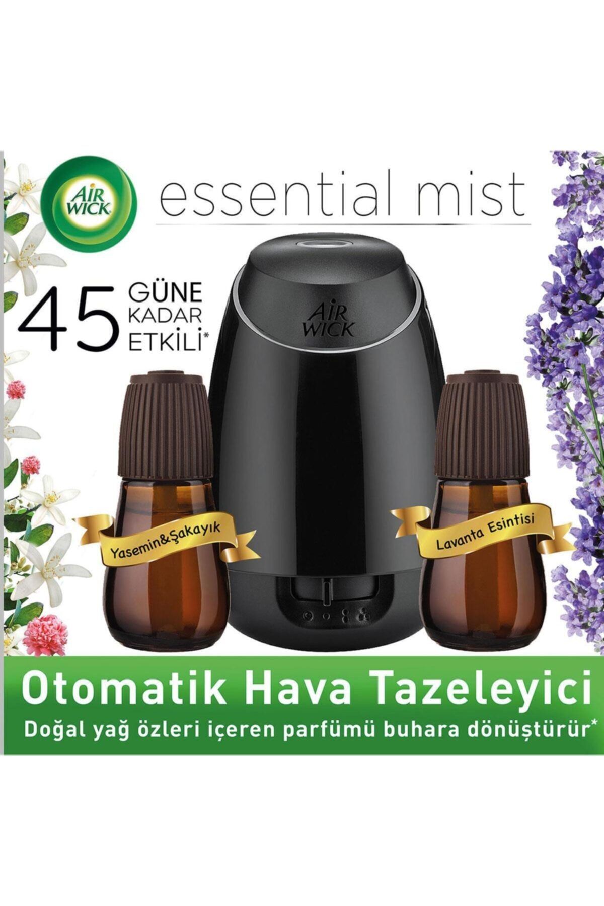 Air Wick Essential Mist Hava Tazeleyici Kit Yasemin+Lavanta Yedek