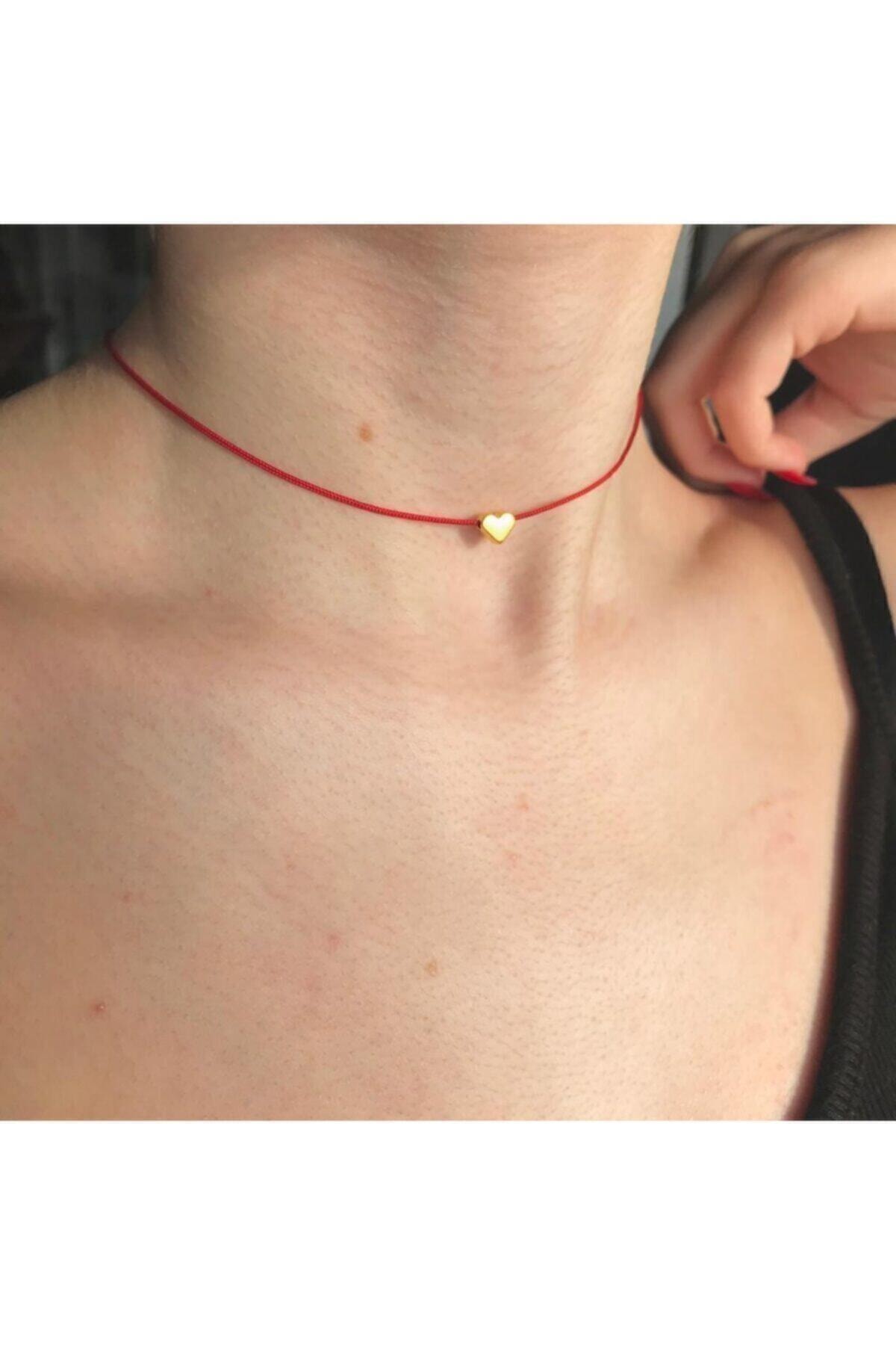 Buse Takı Kalpli Ip Kolye