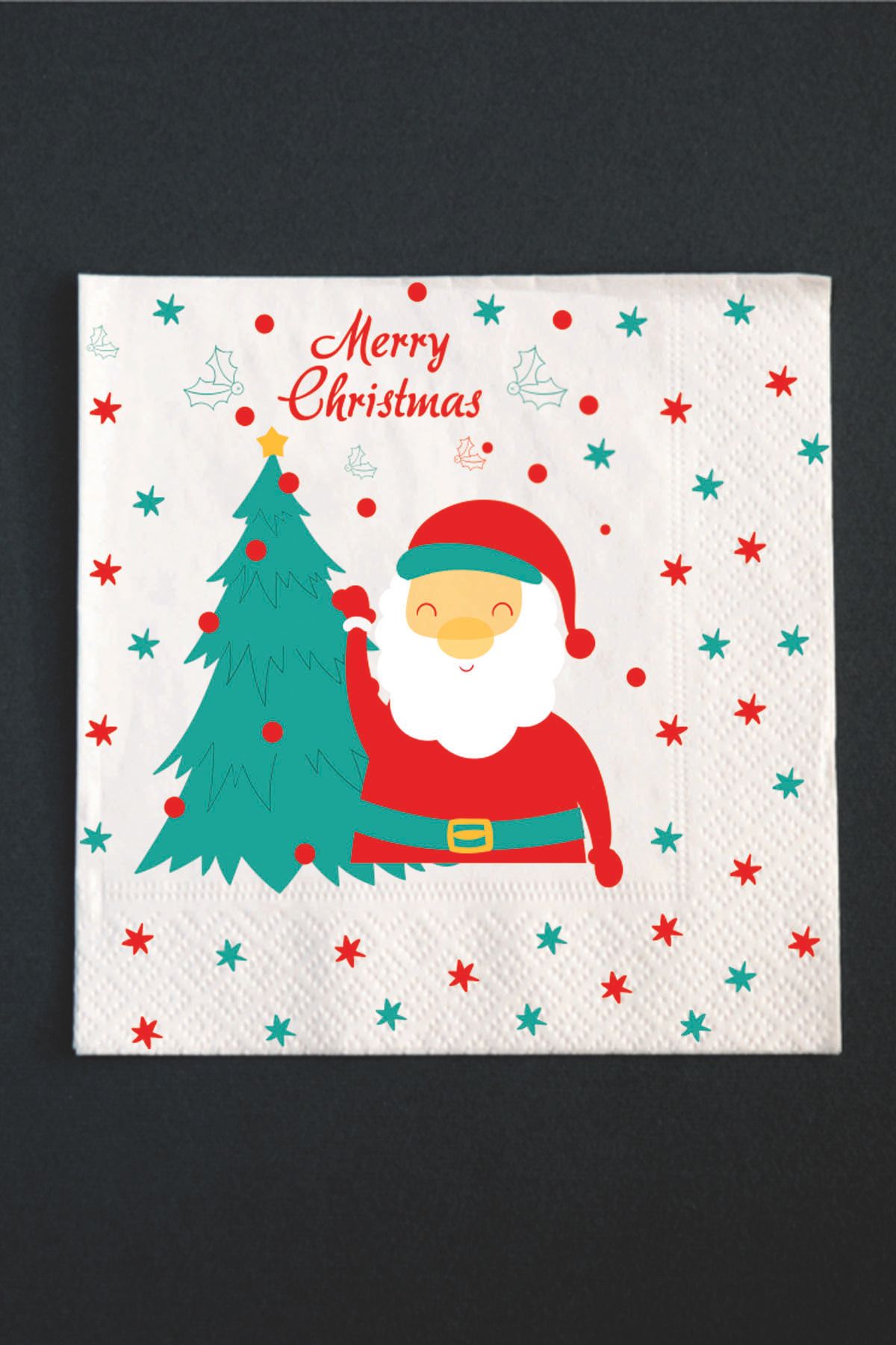Ake Kağıt Noel Baba Baskılı Yılbaşı Peçetesi