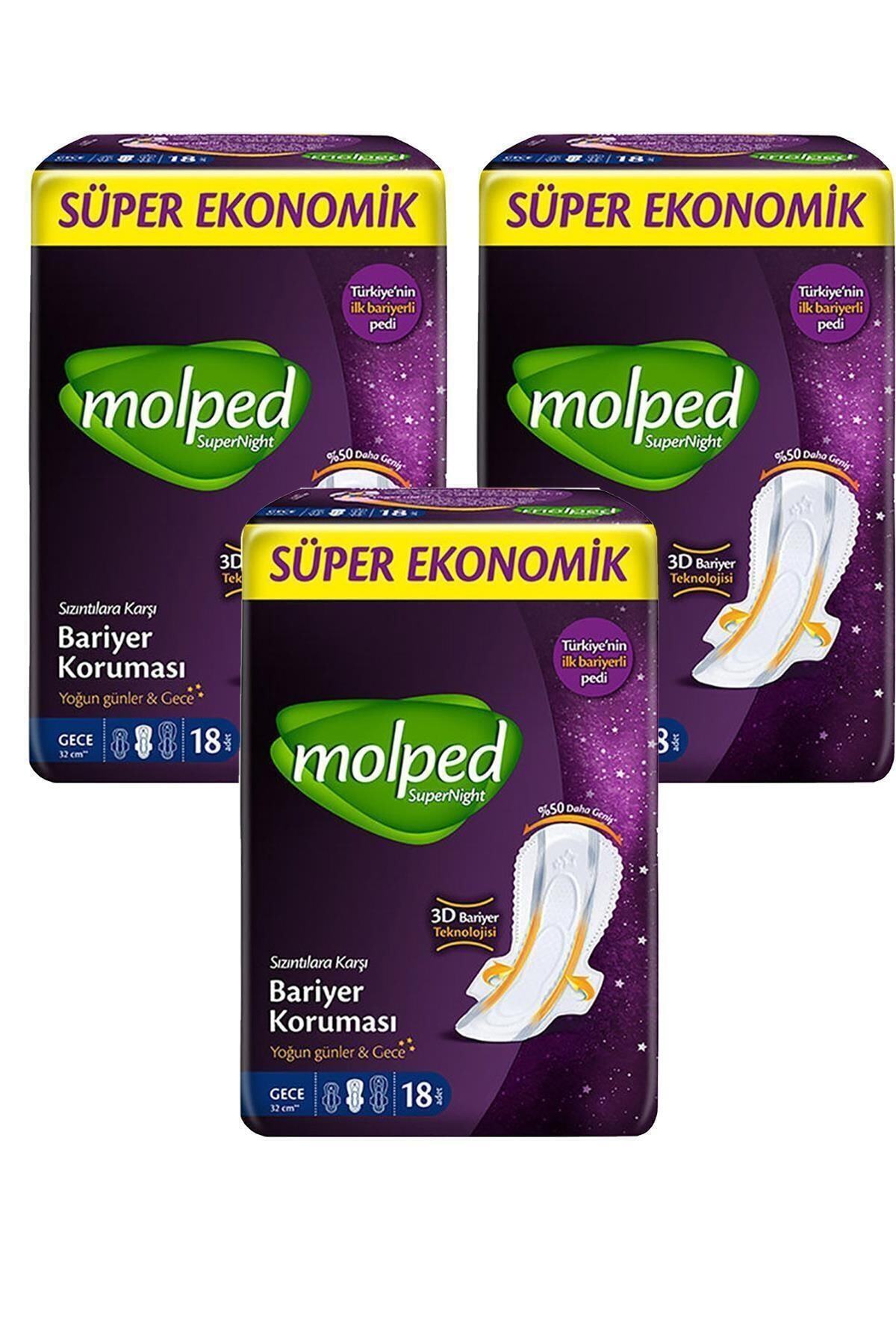 Molped Süper Night Gece 18li (3 Adet)